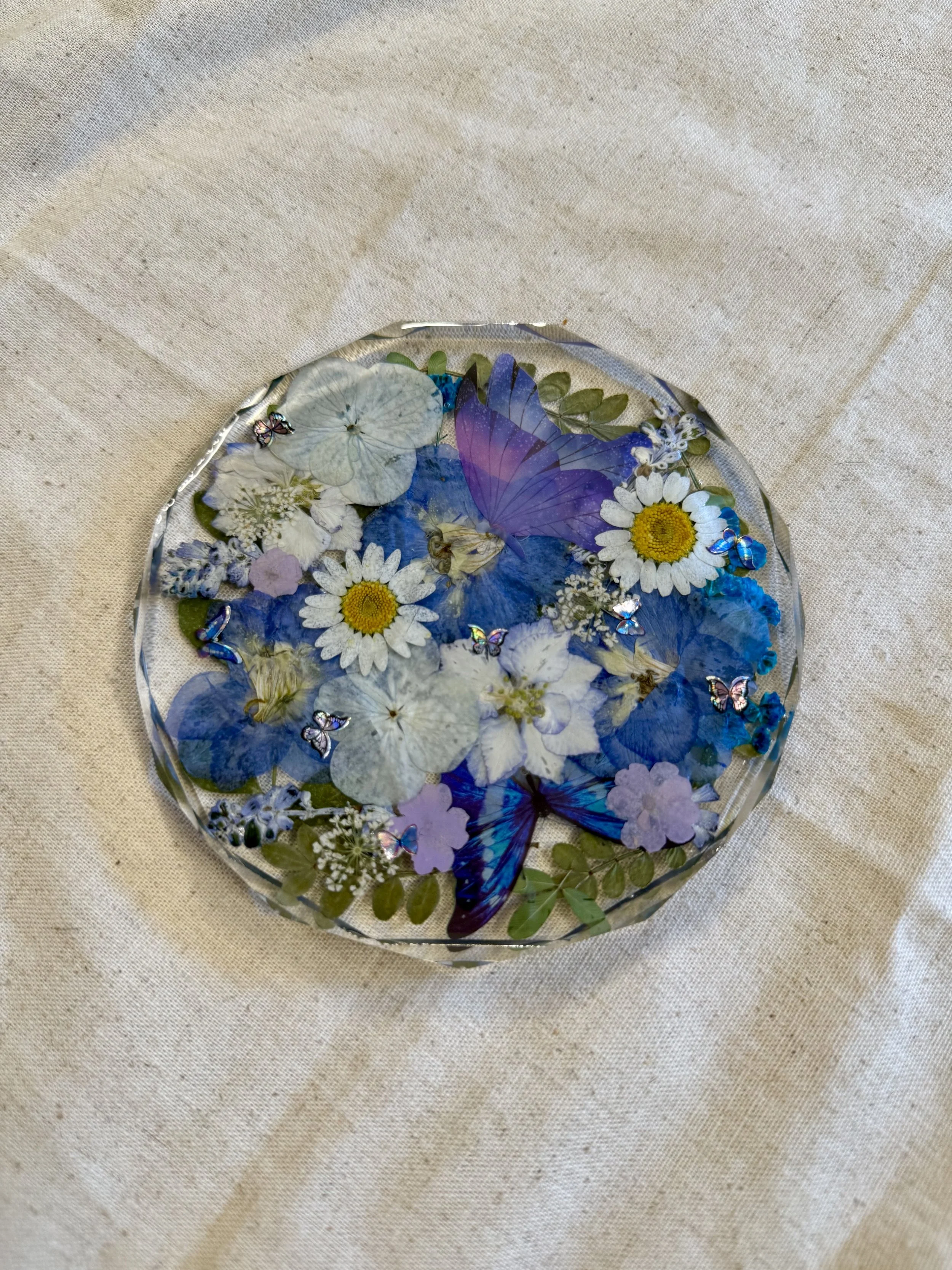 Pressed Blooms | Resin Floral Coaster