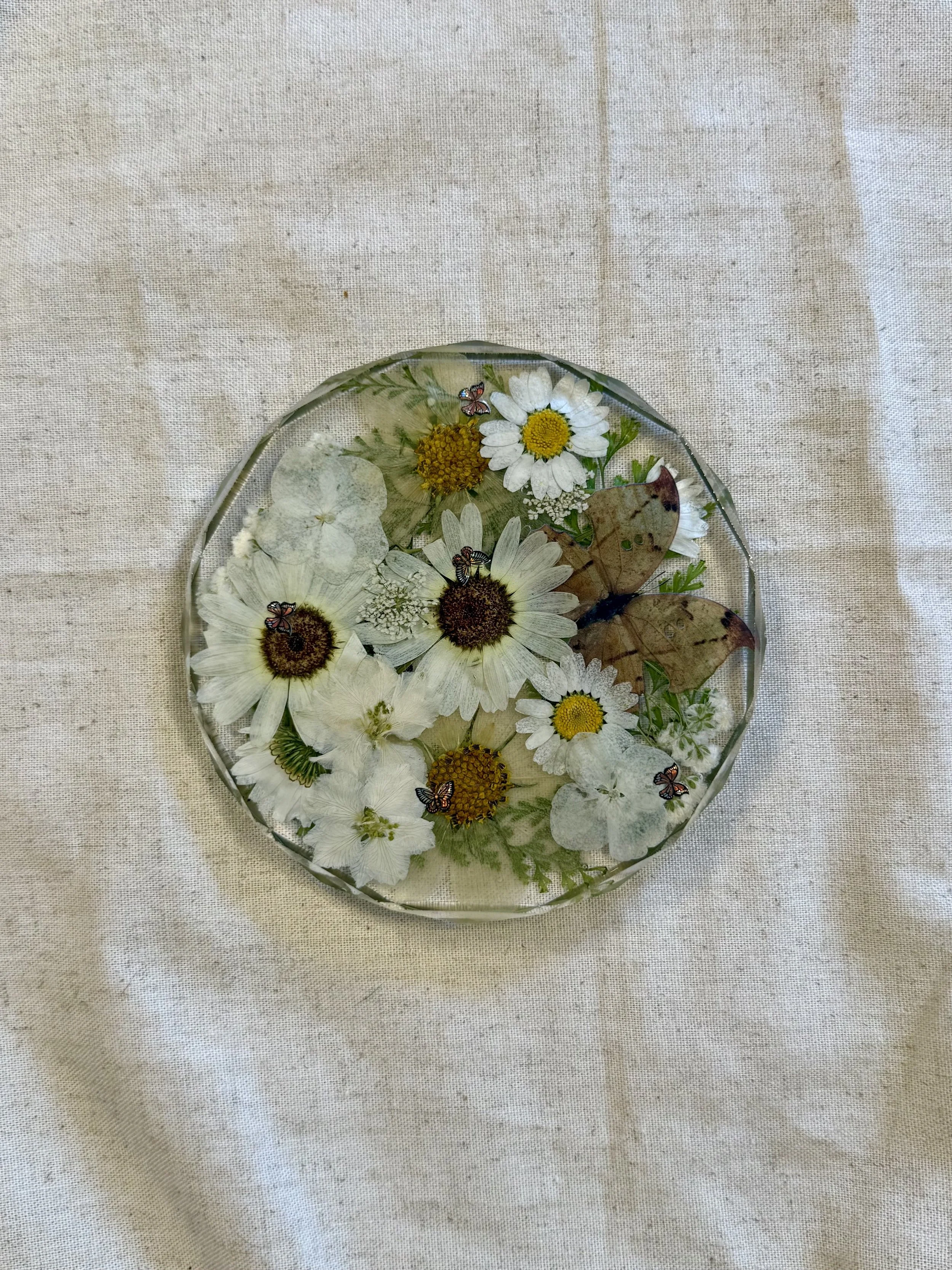 Pressed Blooms | Resin Floral Coaster