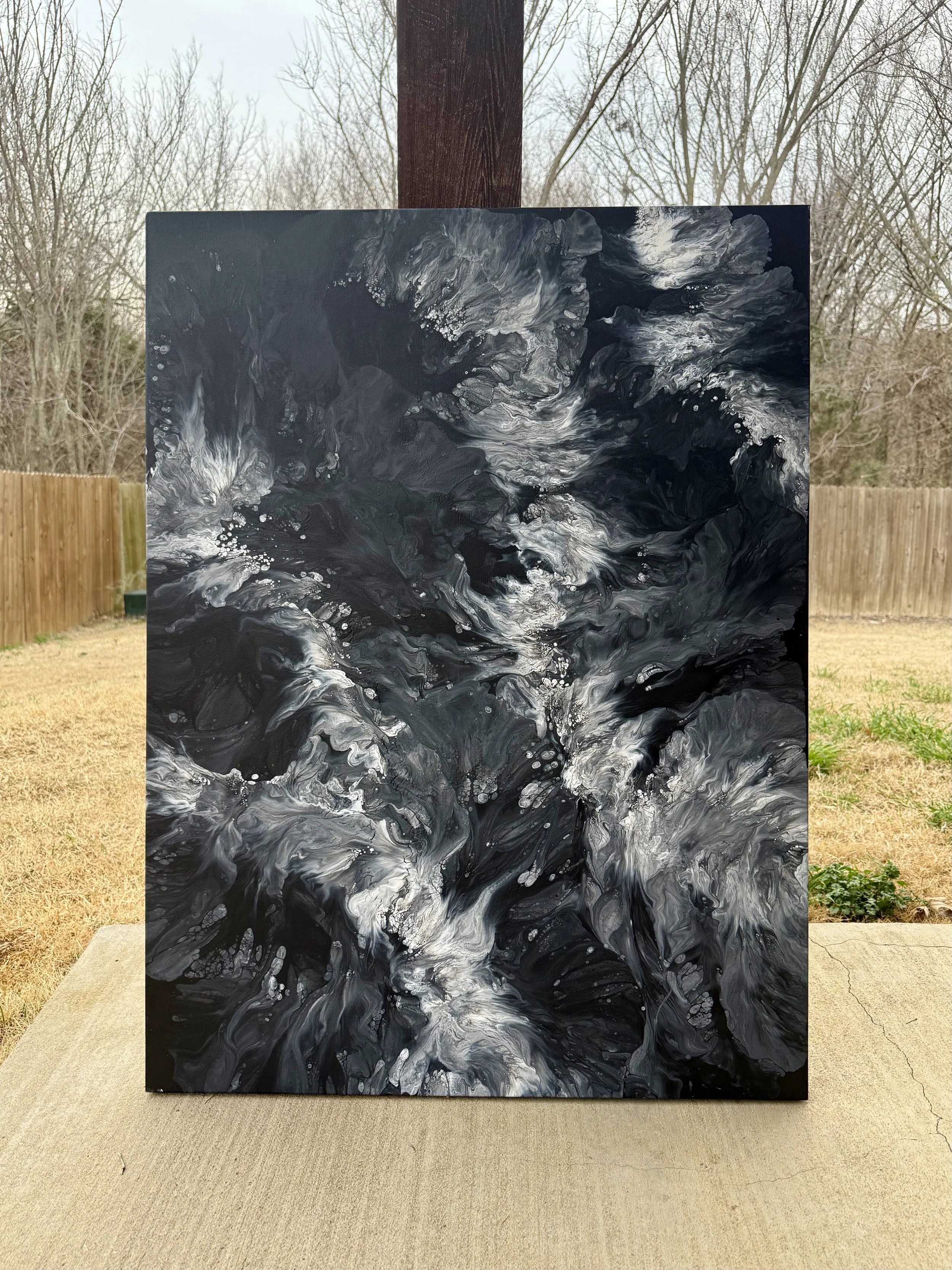 Dark Water | Fluid Art Piece