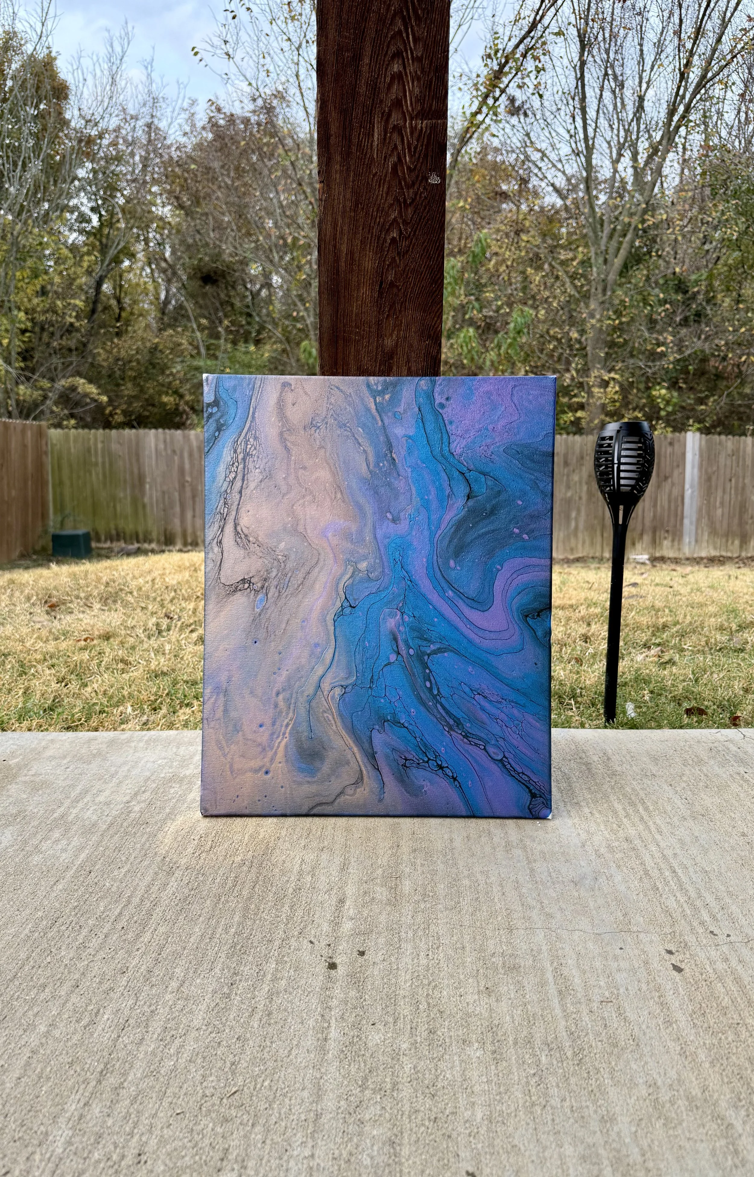 Moonlit Tides | Fluid Art Piece