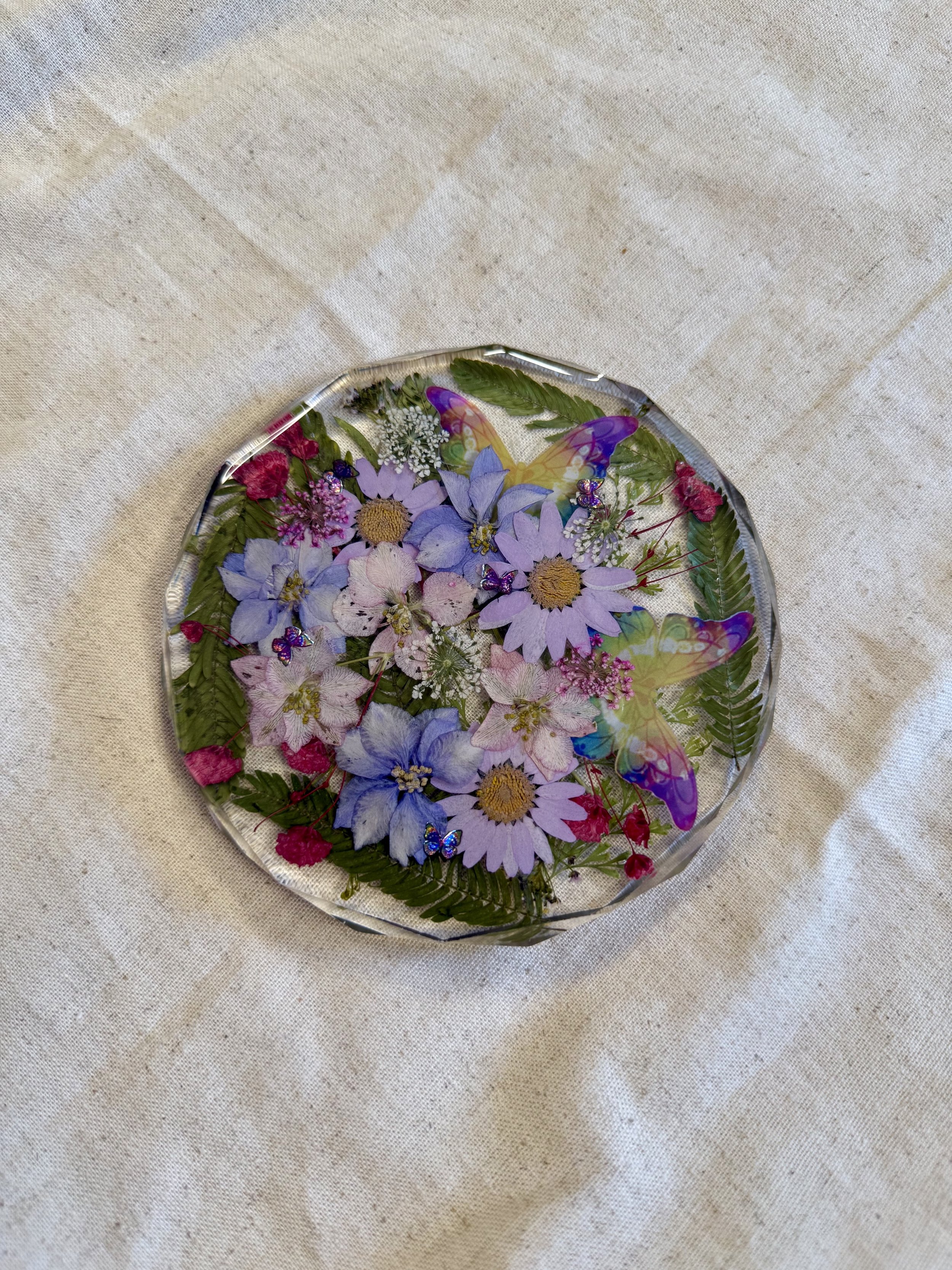Pressed Blooms | Resin Floral Coaster