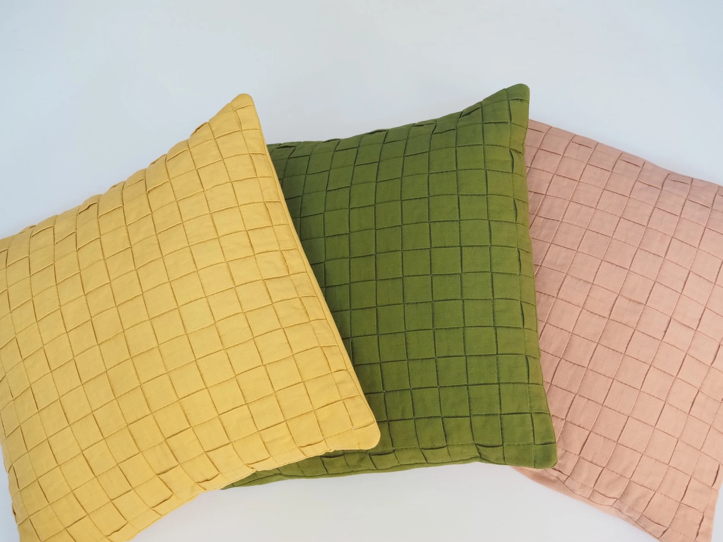 Basketweave Cotton Throw Pillow Cover (18x18)