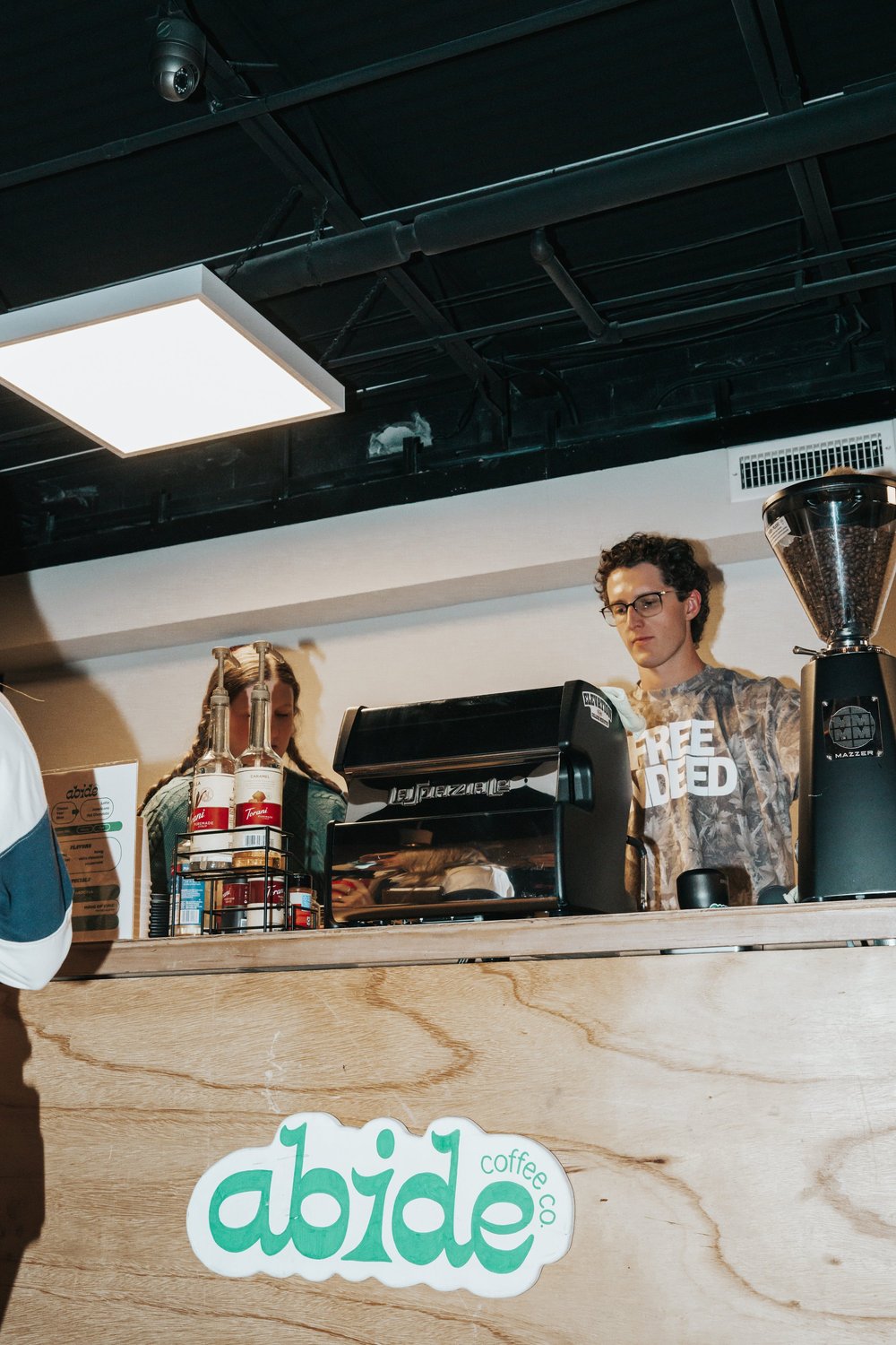 Abide Coffee Cart mobile coffee cart and team in Fayetteville, AR