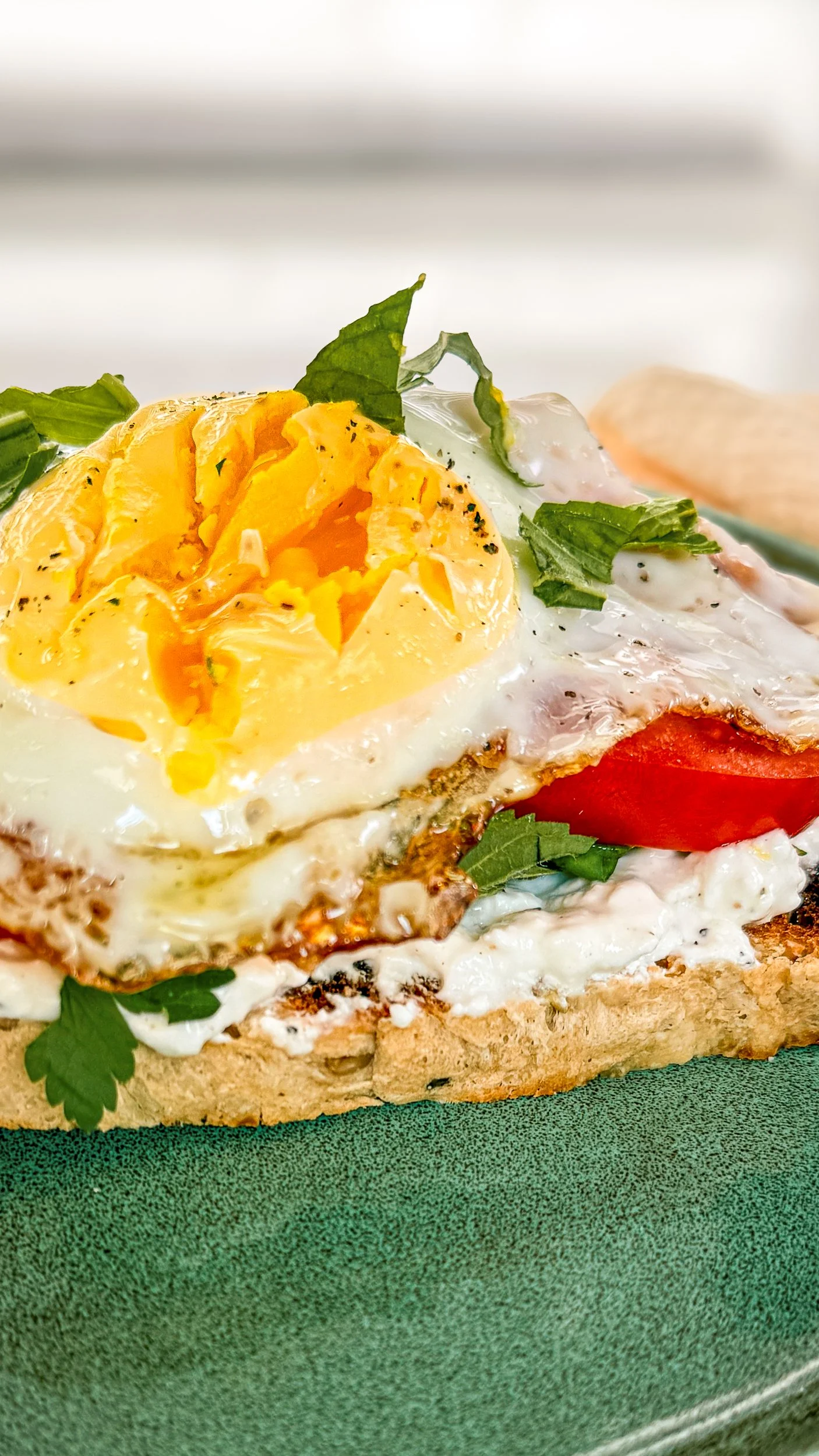 24g Protein Creamy Cottage Cheese and Egg Toast