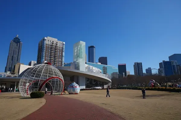 World of Coca-Cola and Atlanta skyline Georgia