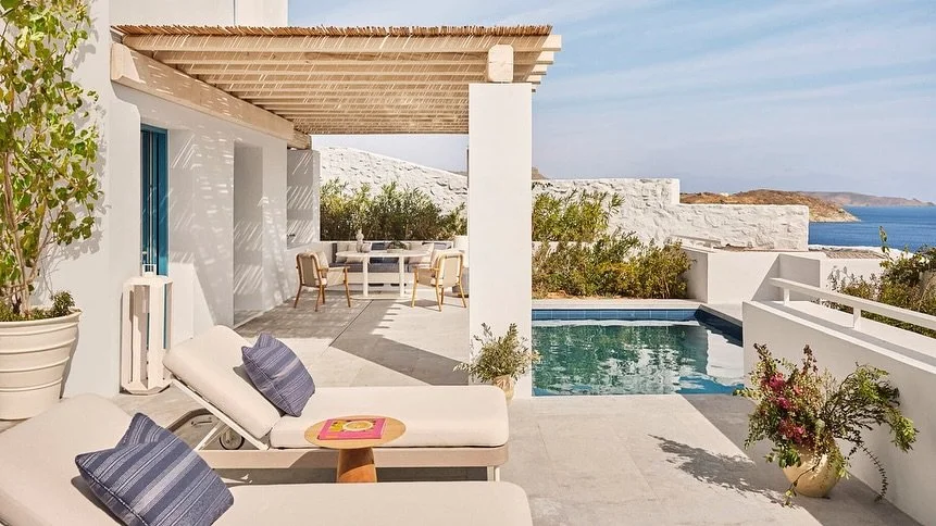 Introducing Four Seasons Hotel Mykonos &mdash; opening late summer 2026 above the untouched beauty of Kalo Livadi Bay.

Cliffside villas, whitewashed architecture, and uninterrupted views of the Aegean set the tone for a stay that moves effortlessly 