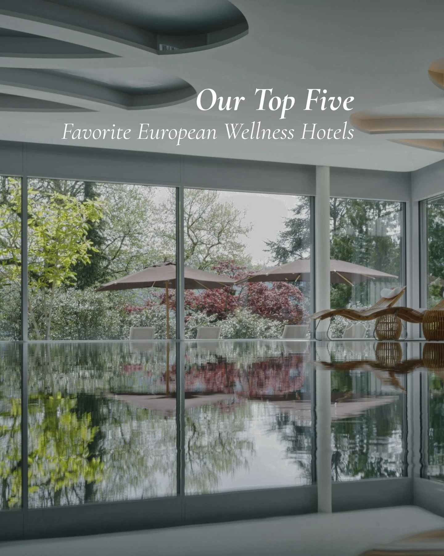 Our favorite wellness hotels in Europe, defined by precision, atmosphere, and a deeper sense of renewal.

From Chenot Palace Weggis, a clinical sanctuary for detox and longevity, to Brenners Park-Hotel &amp; Spa &ndash; Villa St&eacute;phanie, where 