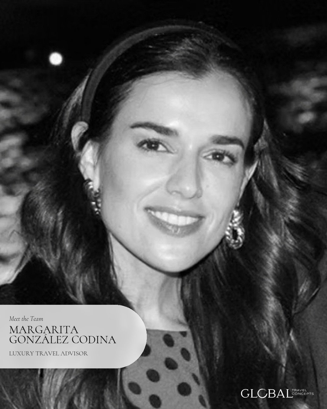 Meet Margarita.

Originally from Spain and now local to Florence, Margarita Gonz&aacute;lez Codina brings over a decade of experience in luxury travel, with a life shaped between cultures and a deep, lived understanding of Italy, where she resides wi