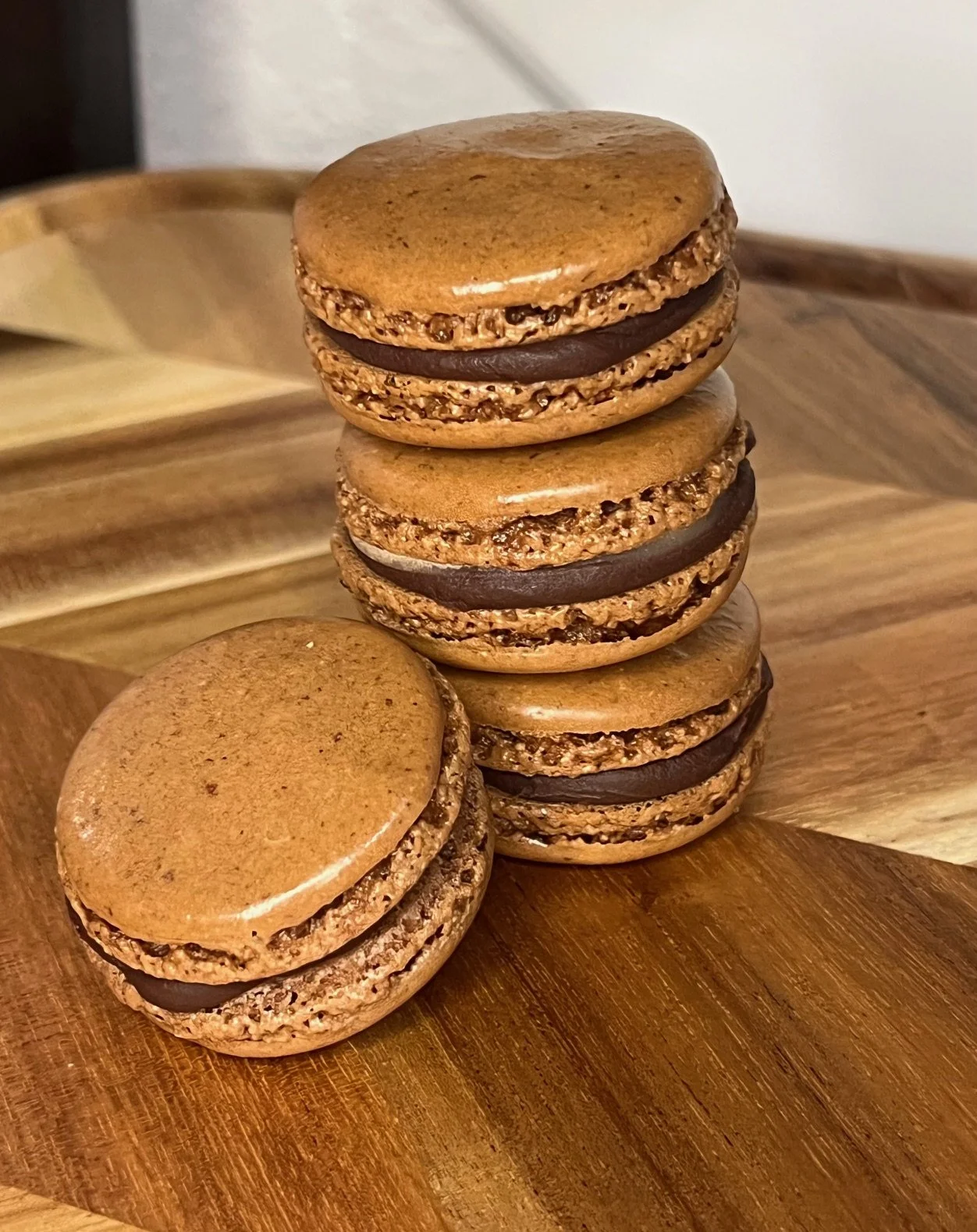Chocolate Ganache and Salted Caramel Macaron