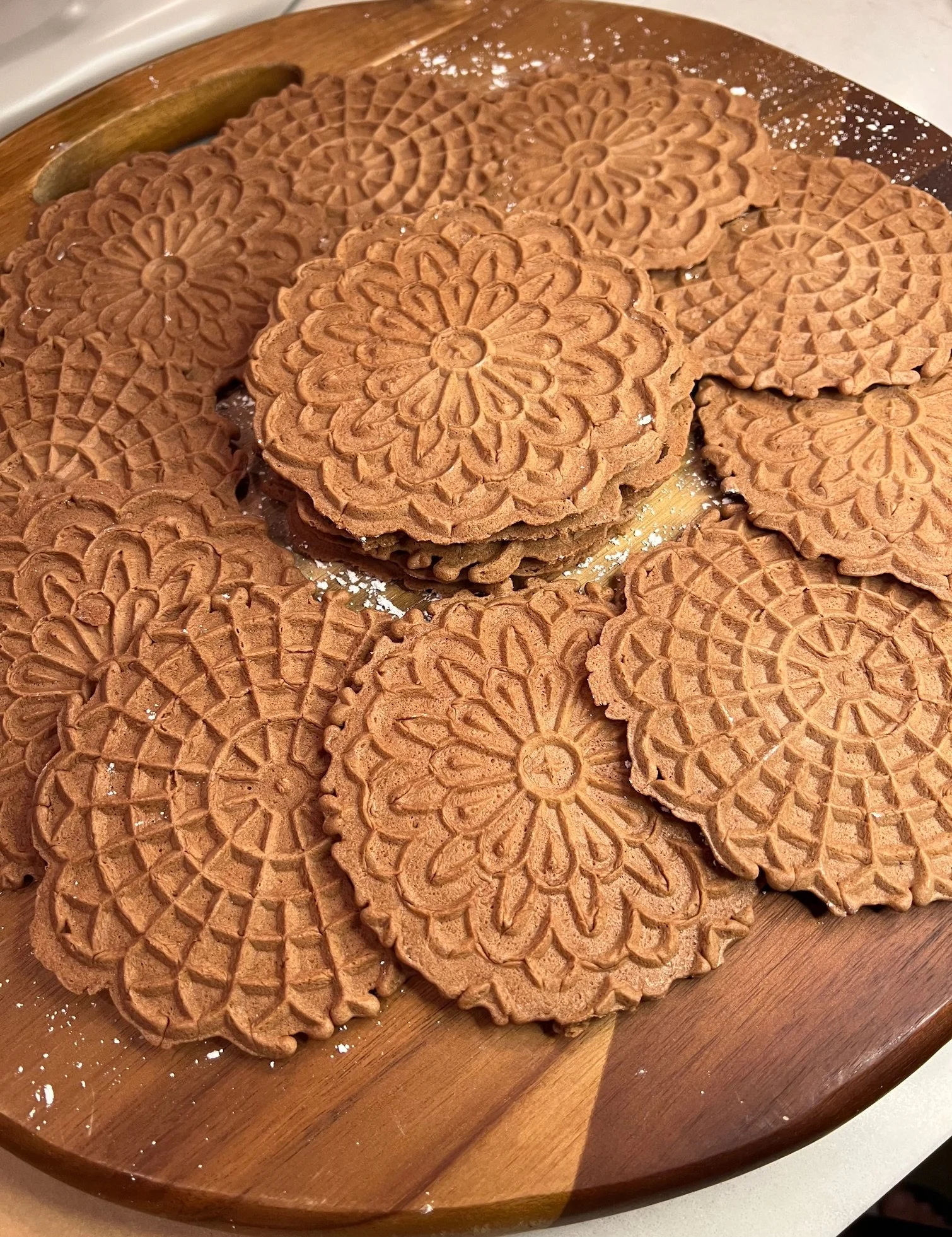 Chocolate Pizzelle Cookies