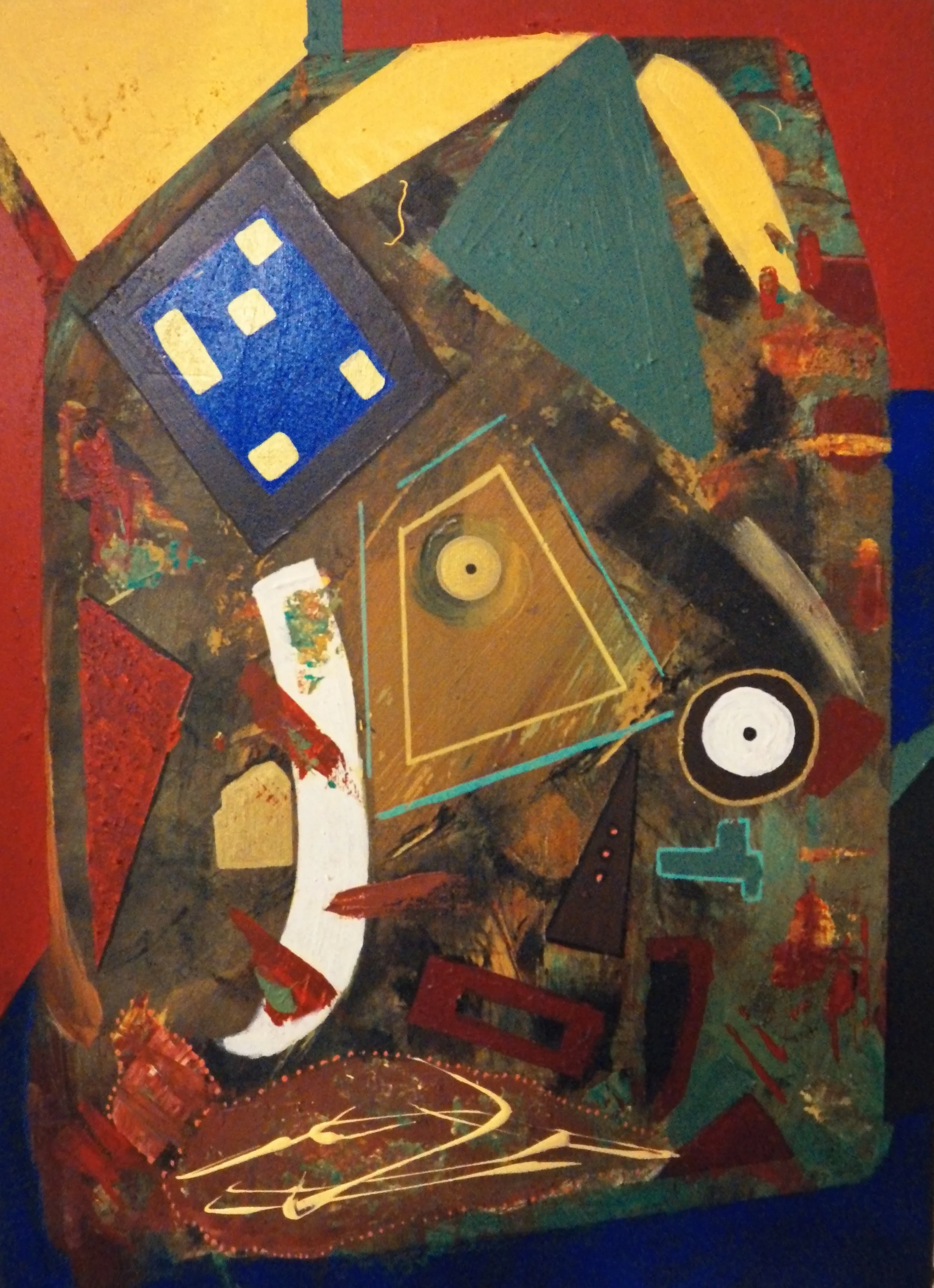 The End of Performance: 2026, Mixed media on canvas. Only advanced natural fixatives. 50x70 cm.