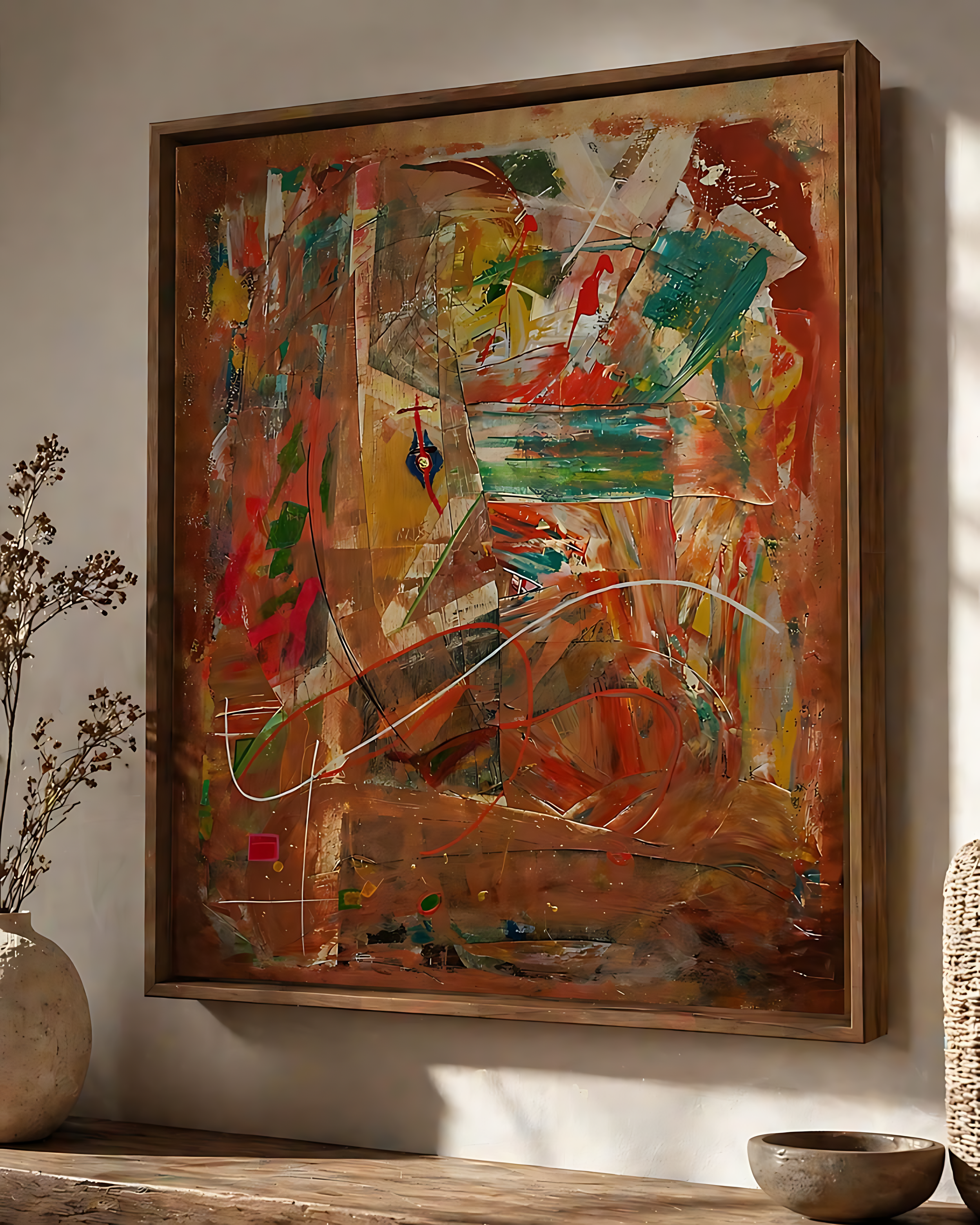 Subsurface Identity - The Clown, Unfolding: 2026, Mixed media on canvas. Only advanced natural fixatives. 80x100 cm.