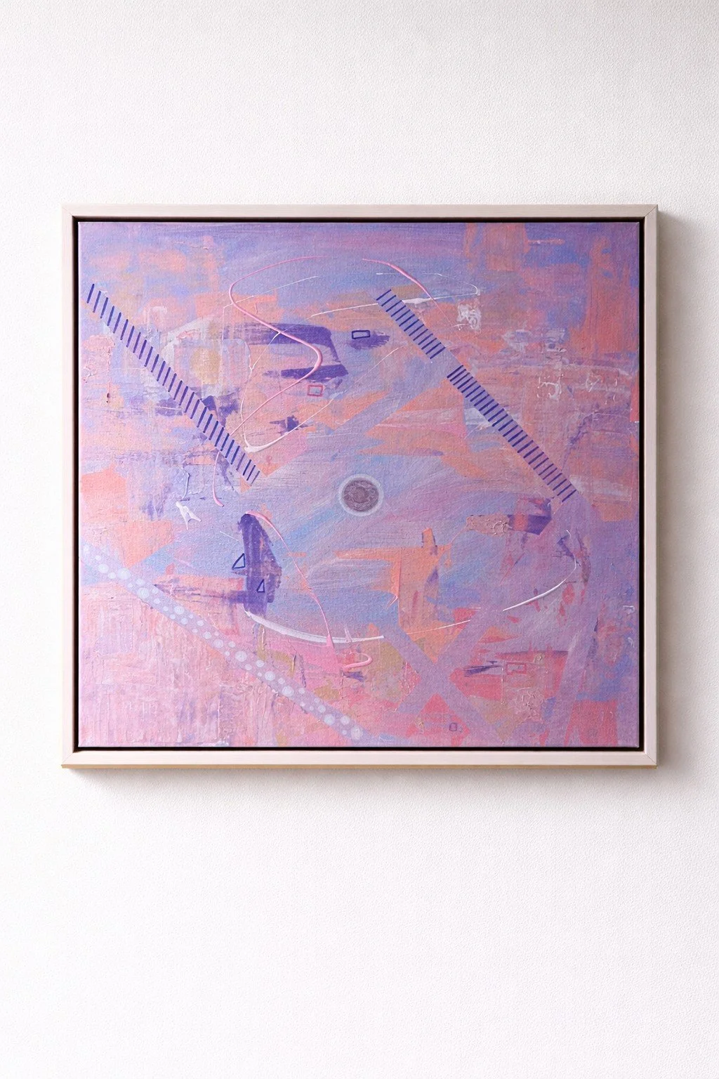 TRACKS INTERRUPTED...ON PURPOSE: 
2026, Mixed media on canvas. Only advanced natural fixatives. 50x50 cm. 