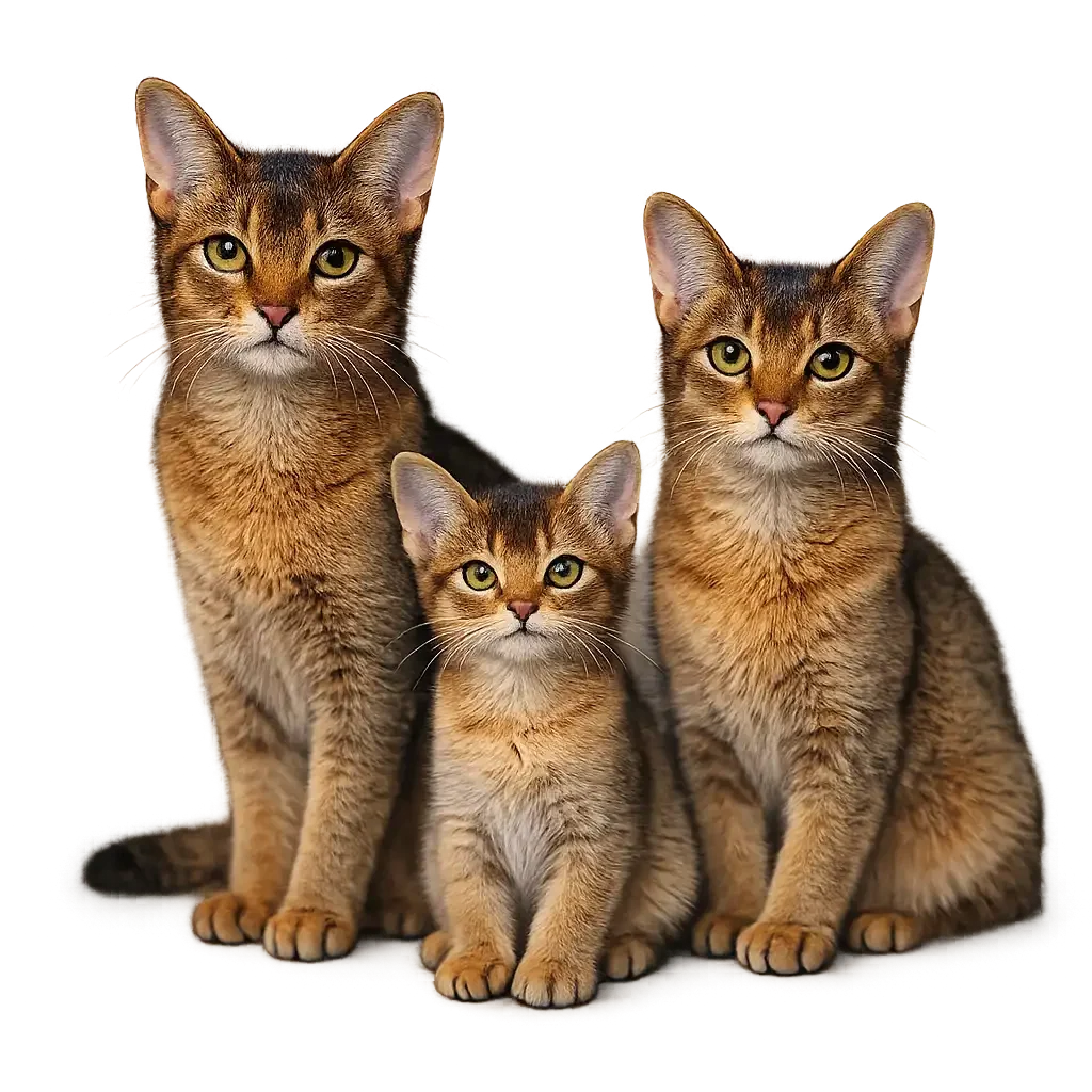 Abyssinian cat family