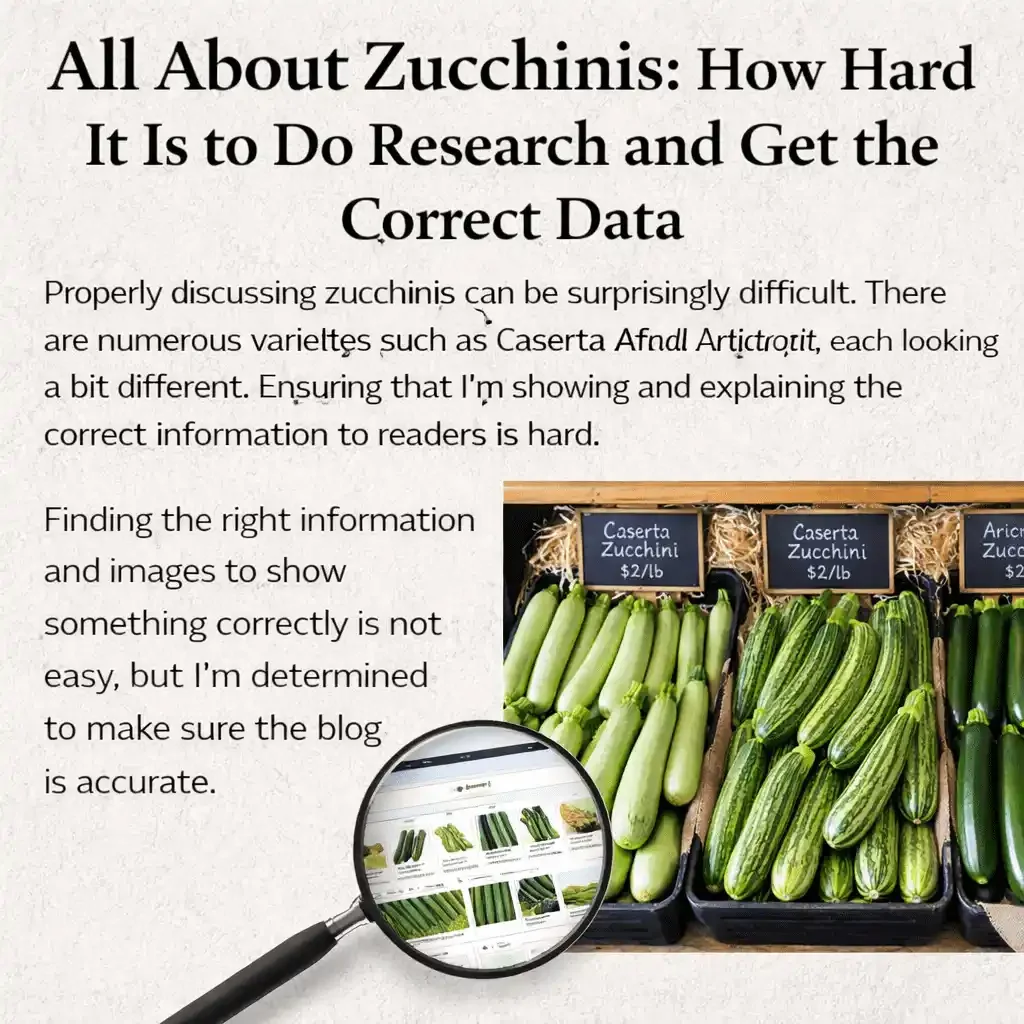 Zucchini varieties and research challenges