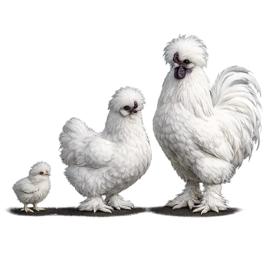 White Silkie Bantam