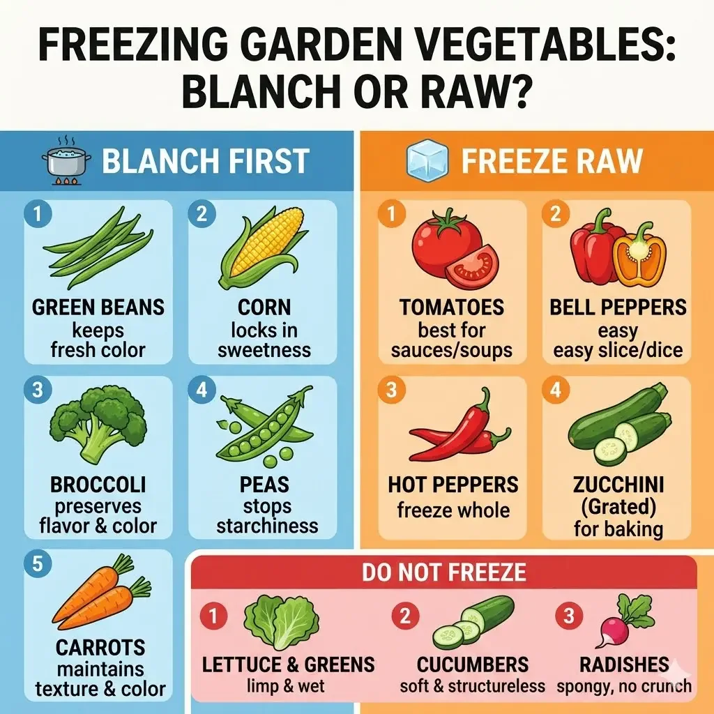 Not Every Vegetable Belongs in the Freezer the Same Way