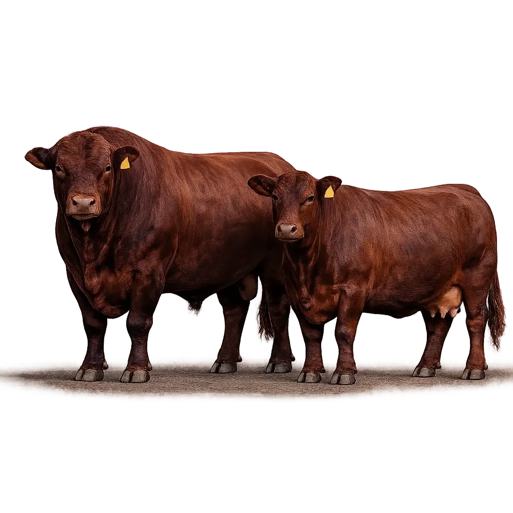 Red Angus cattle bull cow
