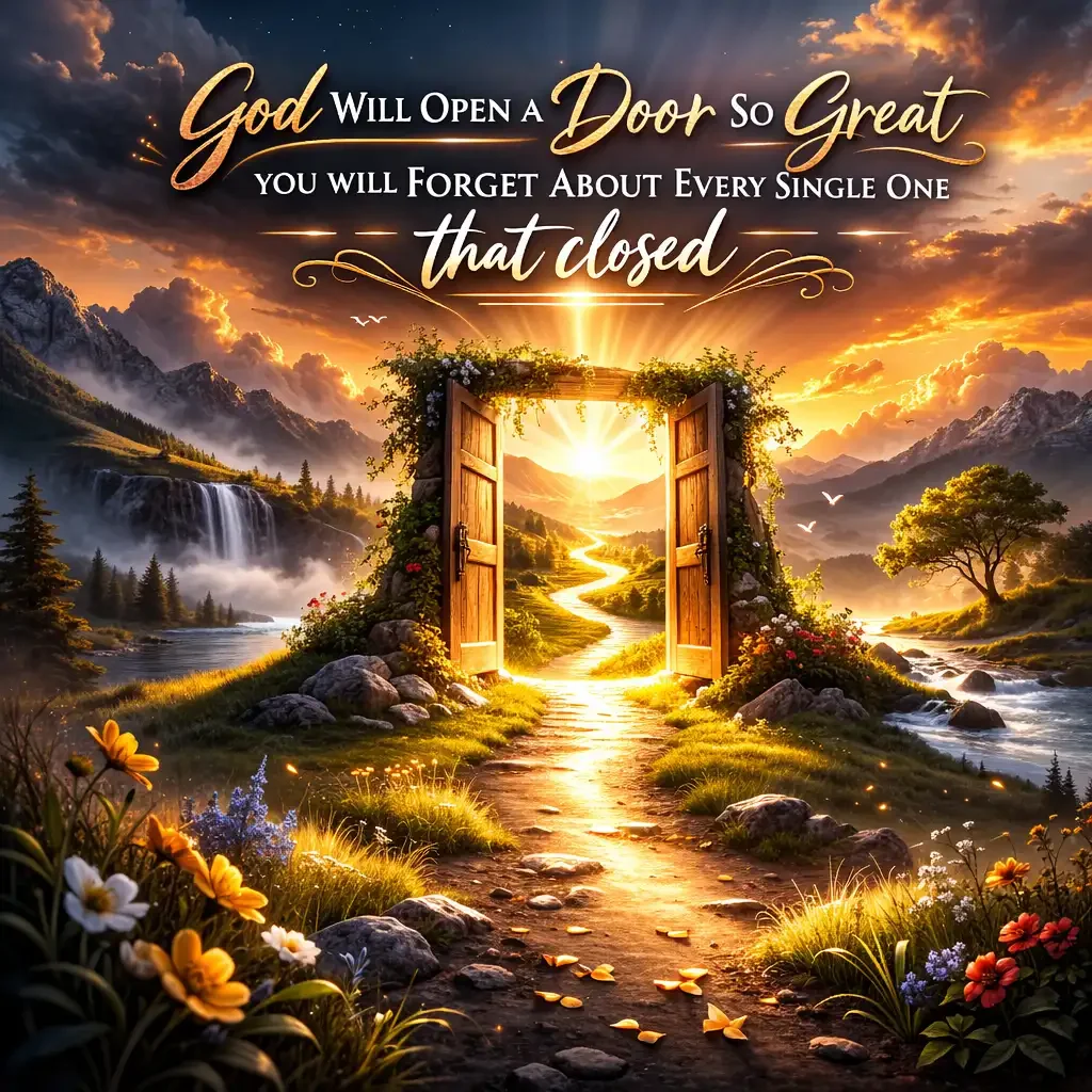 God Will Open a Door So Great you will Forget About Every Single One that closed