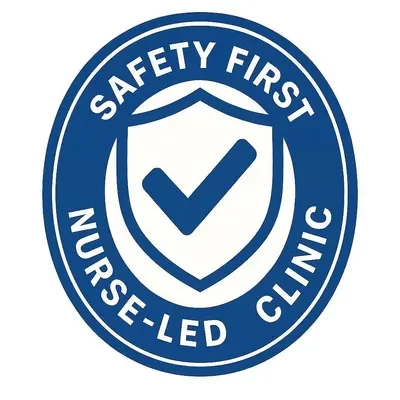 Chorley Aesthetics shield style logo states safety first nurse-led-clinic
