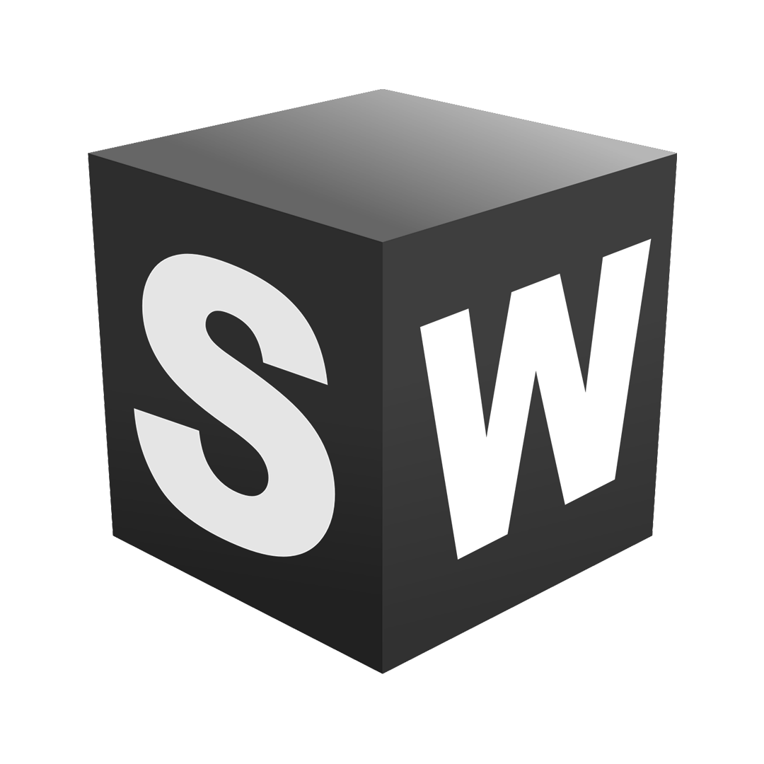 A black cube with large white letters 'S' and 'W' on its visible sides.