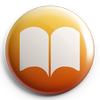 Icon of an open book with a brown background