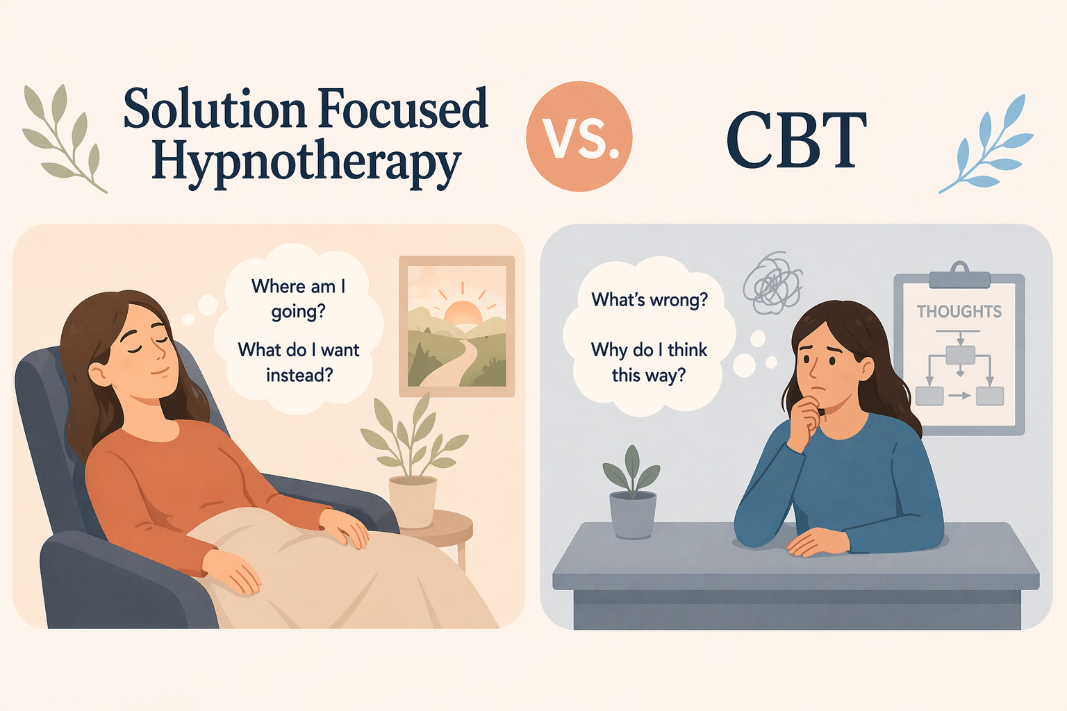 Solution Focused Hypnotherapy vs CBT: Finding the Right Path
