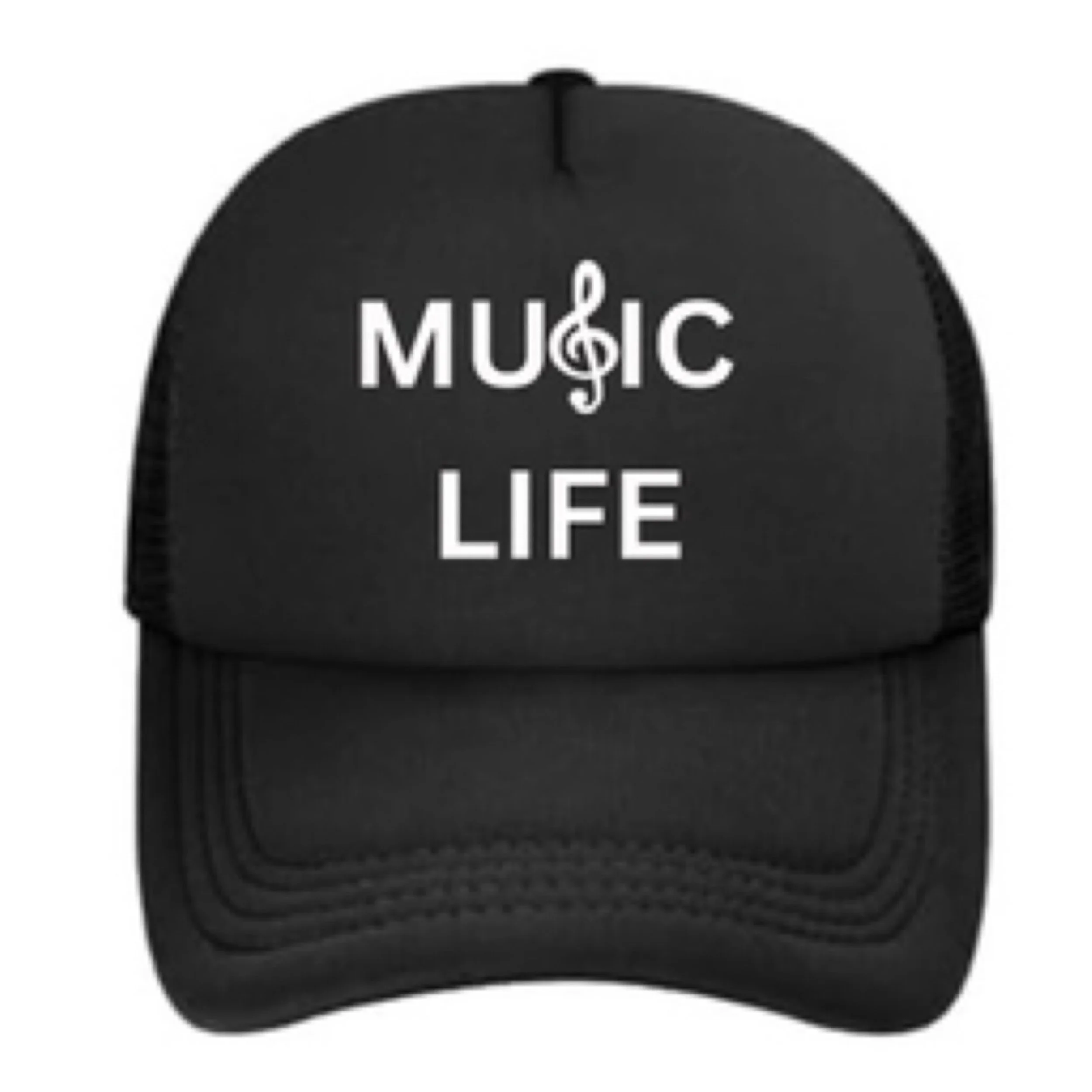 MUSIC LIFE SNAPBACK HAT BLACK