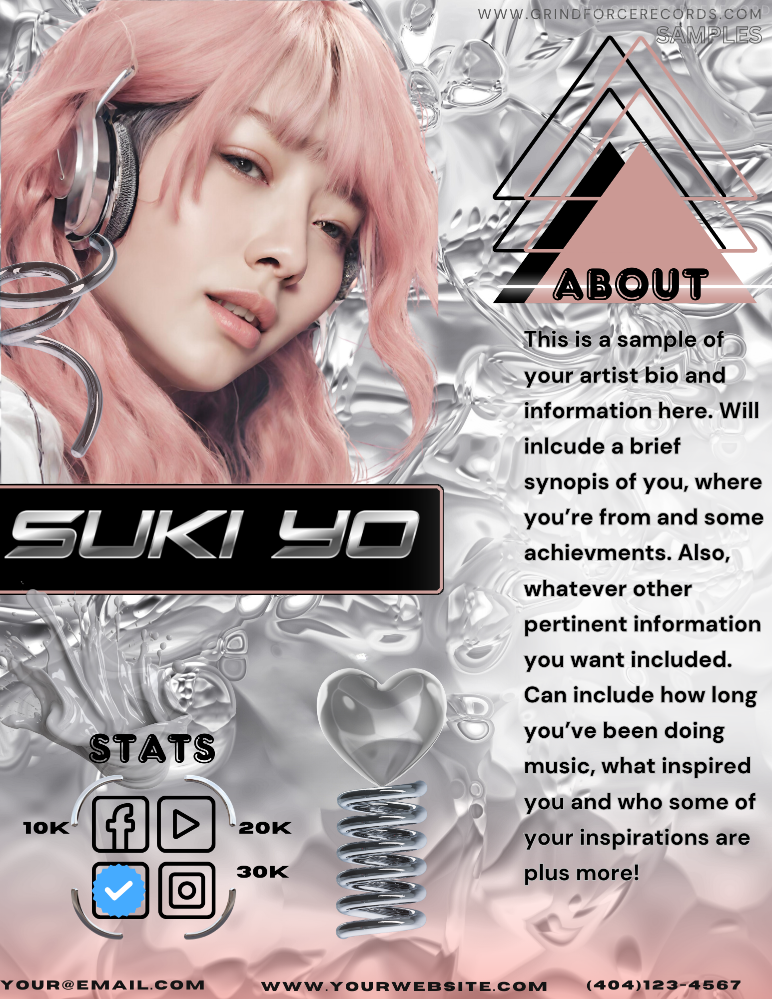 artist one sheet — GRIND FORCE RECORDS
