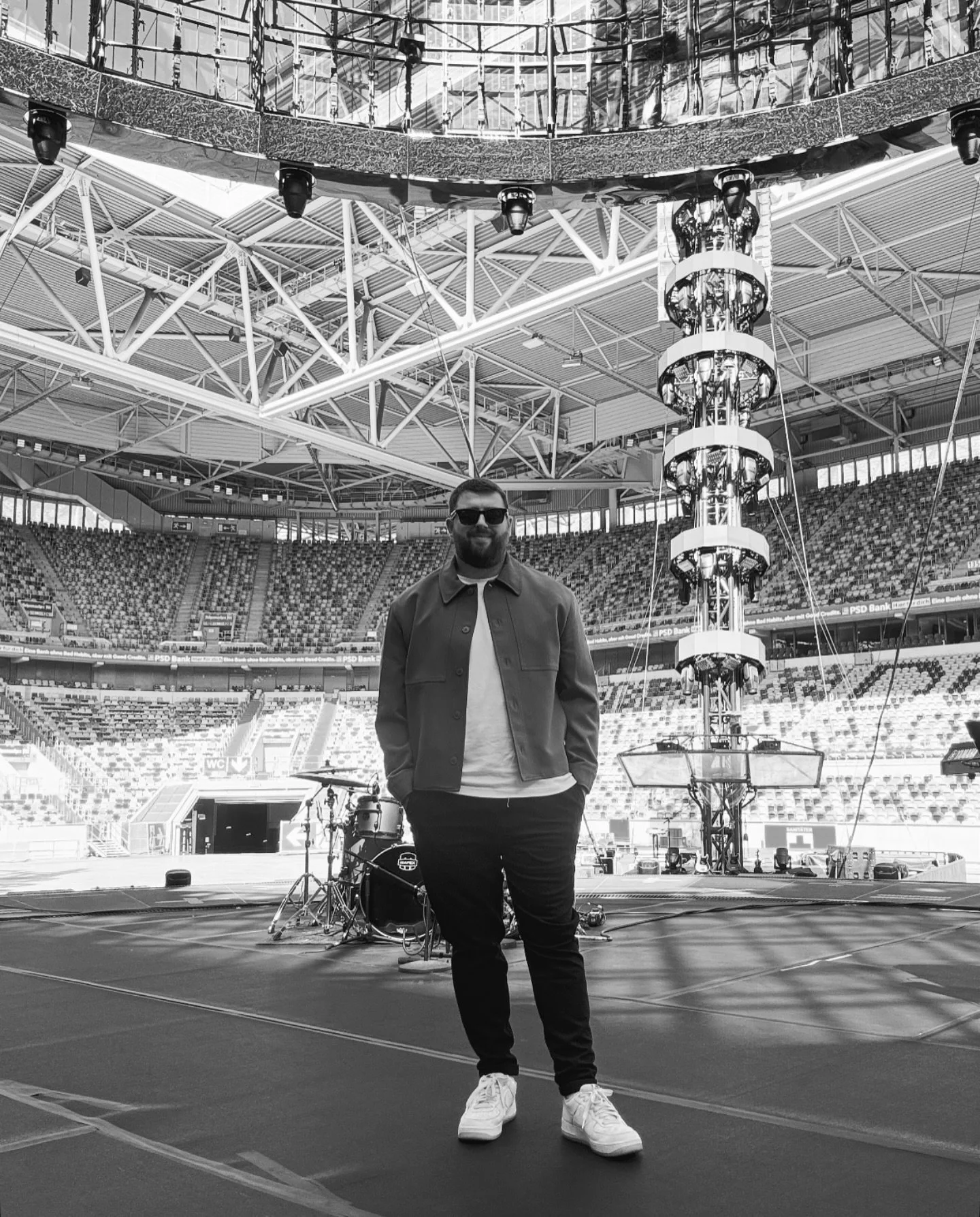 4 Months of standing under this stage. So here I am standing on top of it. What a ride with the best team. @mylessmithuk