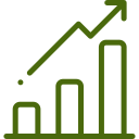 shows increase in money success on graph