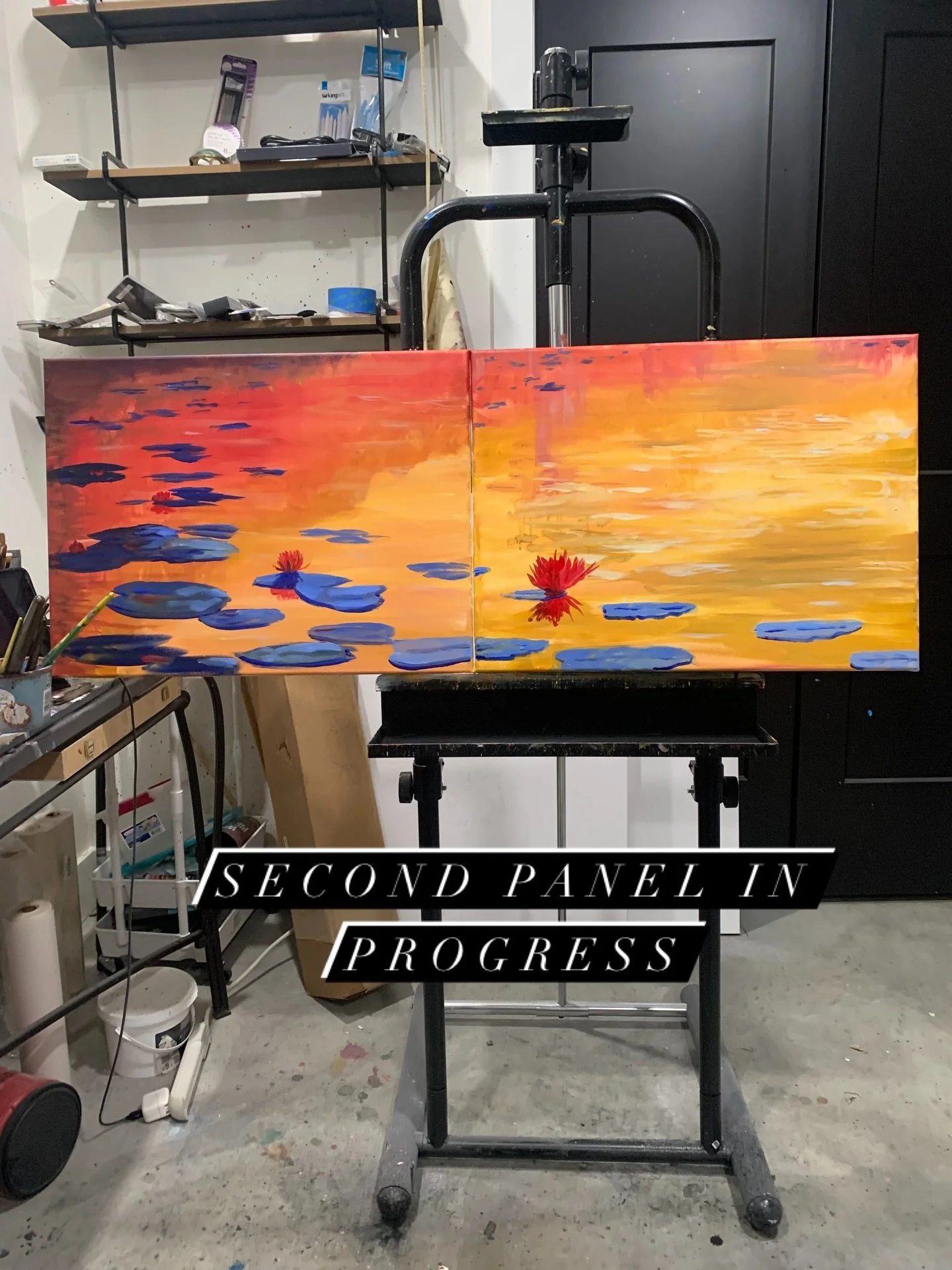 So I have decided to make this 18 inches by 14 feet!
7 canvases total to fit a long, thin space in my home.
#stewartlawrenceart #workinprogress #lilyworld #naturelovers #lily #artcollecting
