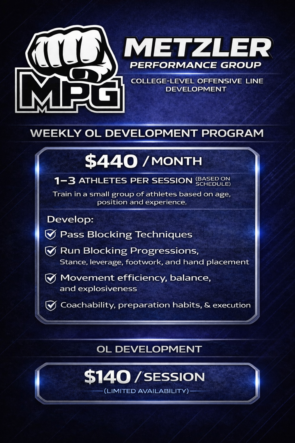 OL DEVELOPMENT SESSIONS - MONTHLY