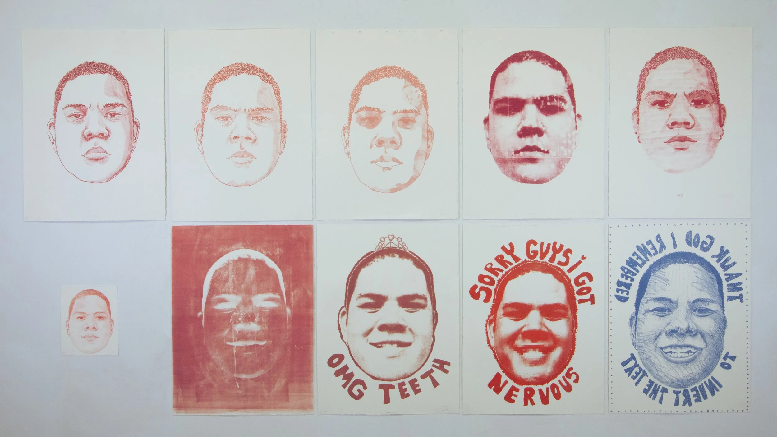 Learning to Smile | 2023 | Sequential Lithographs | Paper and Ink