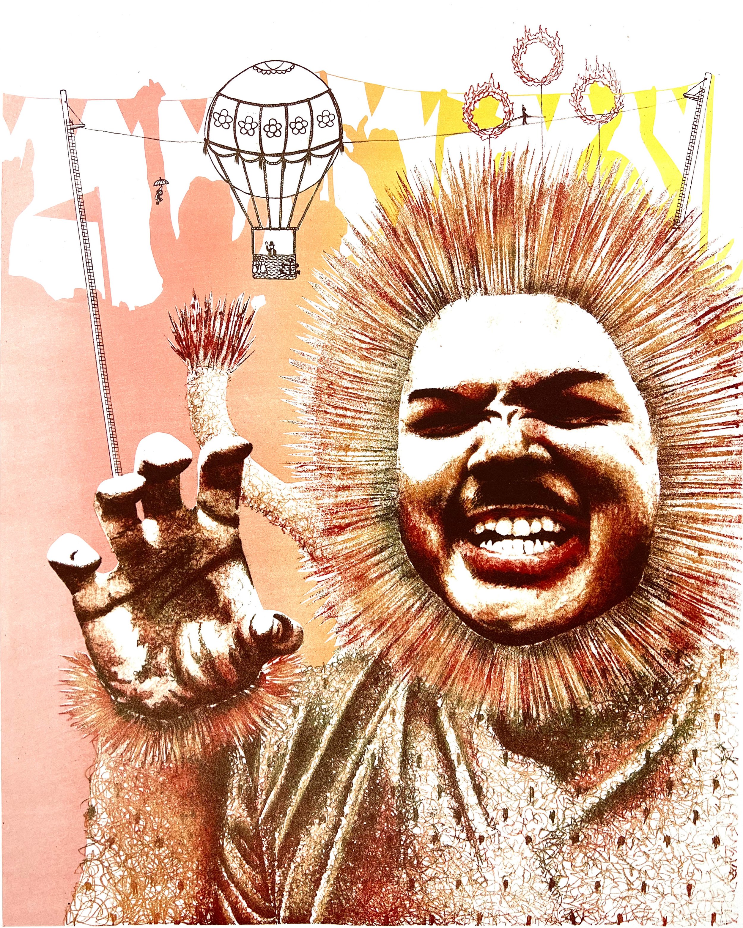 Sunny Spice | 2023 | 16" x 20" | Multi-Layer Color Stone Reduction with Photo Plate
Layer