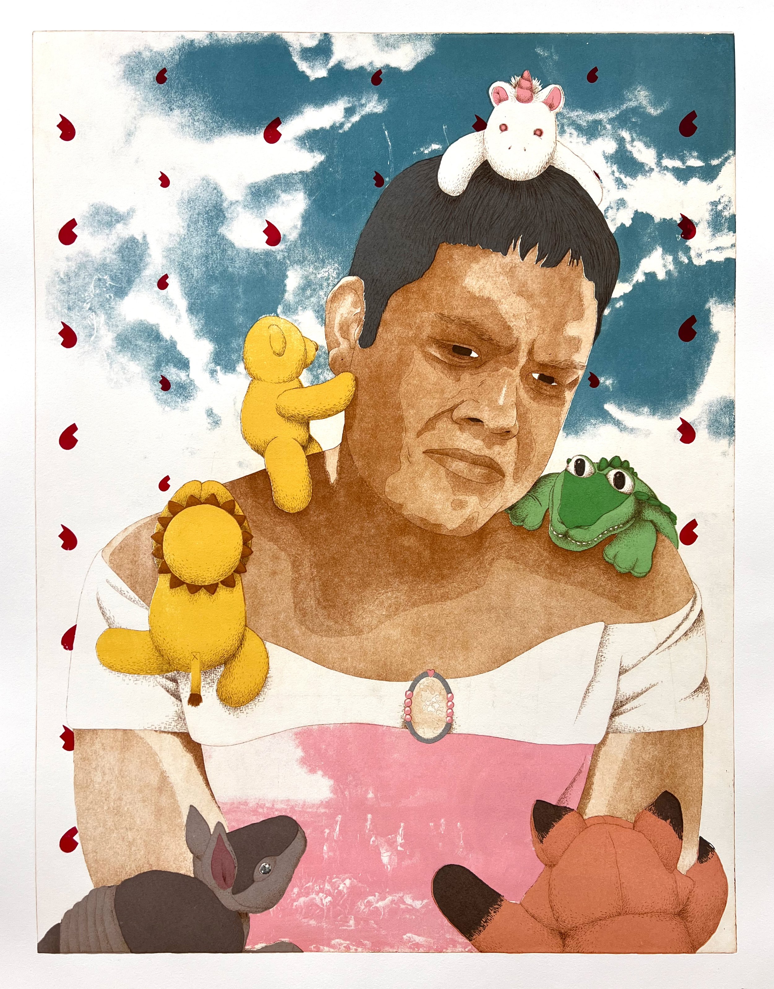 It Gets Better (With Time) | 2023 | 18" x 24" | Line Etch and Aquatint with Serigraphy Assisted Colo