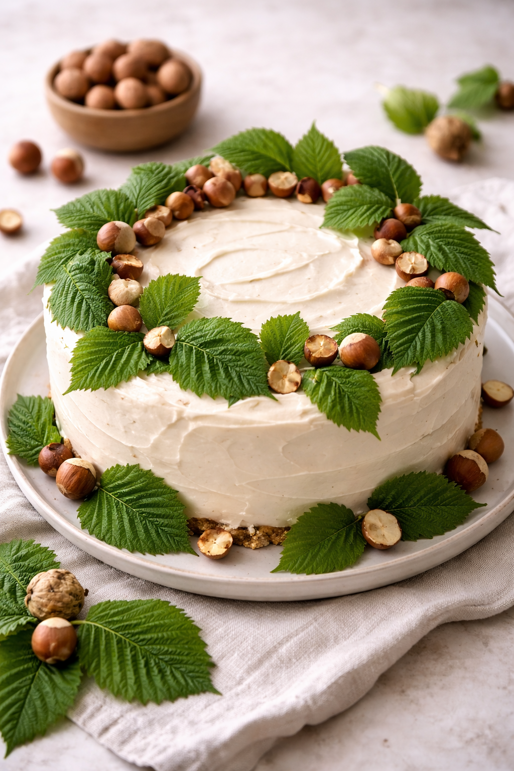 Quinta das Graças- Bolo Casamento, Aniversário, Festivo, com Folhas de Aveleira, e Avelãs.png