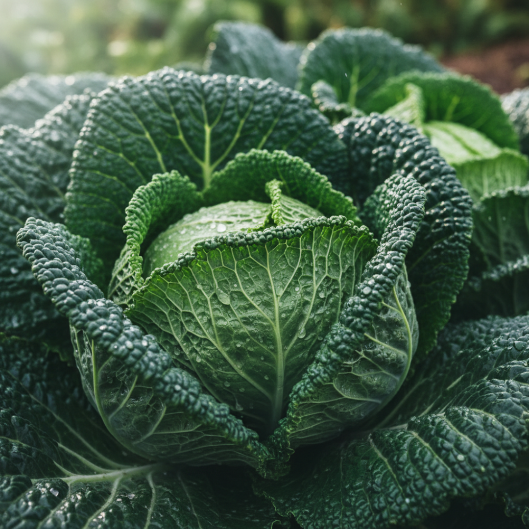 Folhas de Couve Lombarda