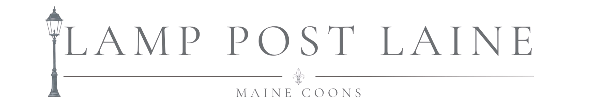 Graphic with text 'Lamp Post Lane, Maine, Louden' and a stylized lamp post on the left.