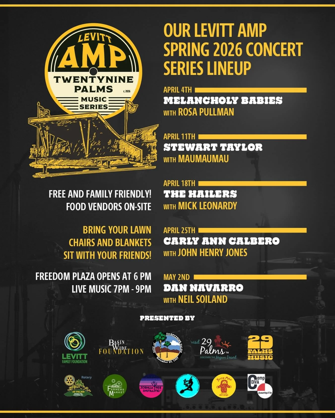 ⏰ The countdown begins! In just two weeks our 5 weekend concerts series kicks off!

🔁 That&rsquo;s back to back concerts every Saturday until May 2nd!

🎤 Stayed tuned to hear more about the amazing artists we have lined up for you. We can&rsquo;t w