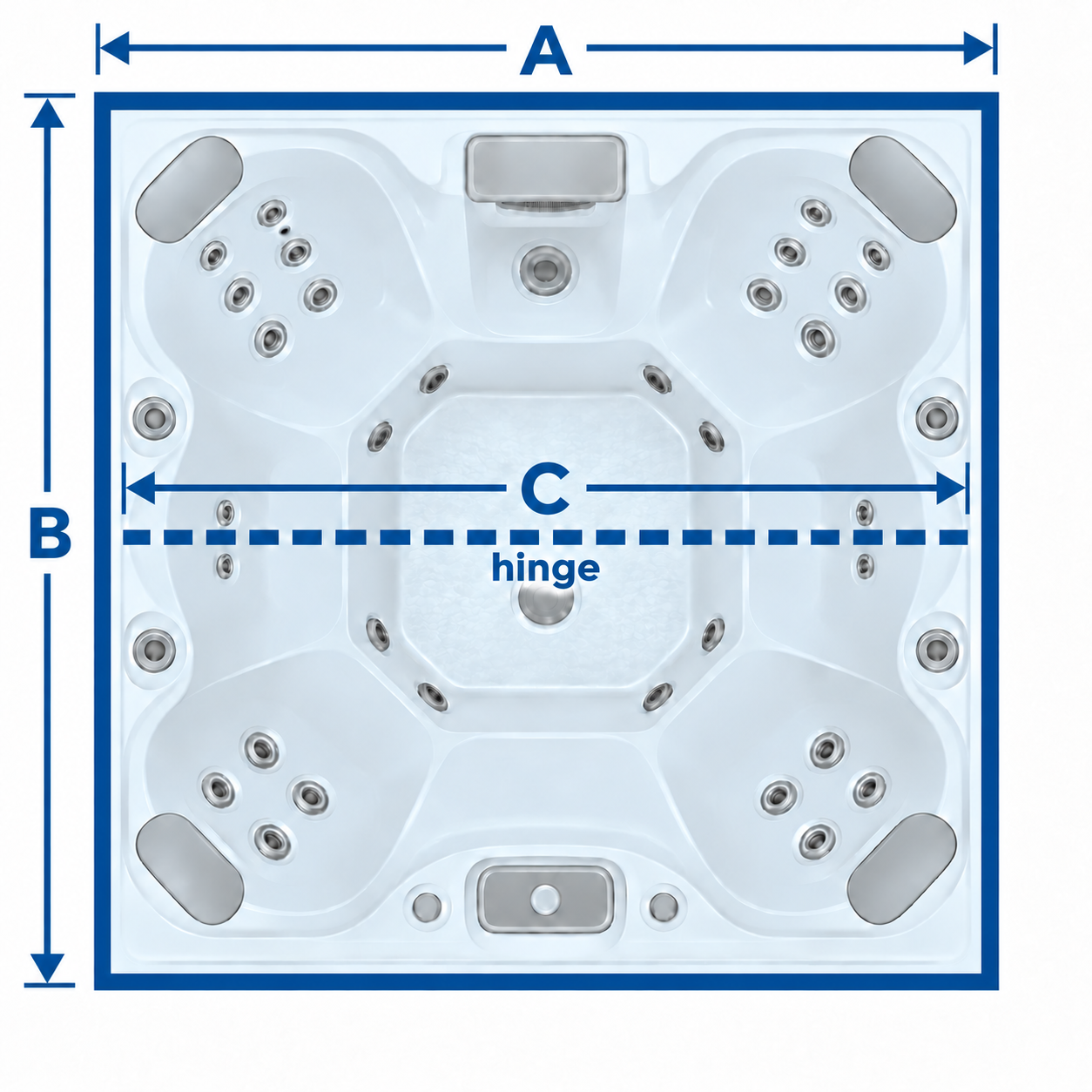 Square spa diagram