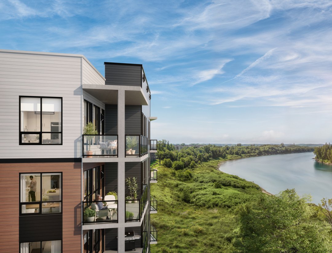 Located at 1924 St. Mary&rsquo;s Road, the six-storey midrise building brings the appeal of brand-new condominium living to a mature riverside setting in St. Vital. With first possessions anticipated for Fall 2026, homebuyers have the chance to exper