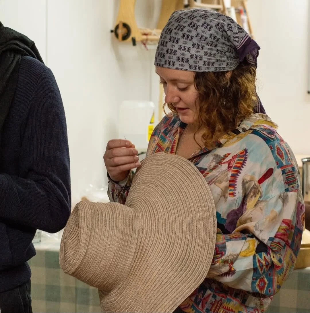 From hank of hemp to a chapeau 👒 #summerhat #hats #heritage #craft #fashion
