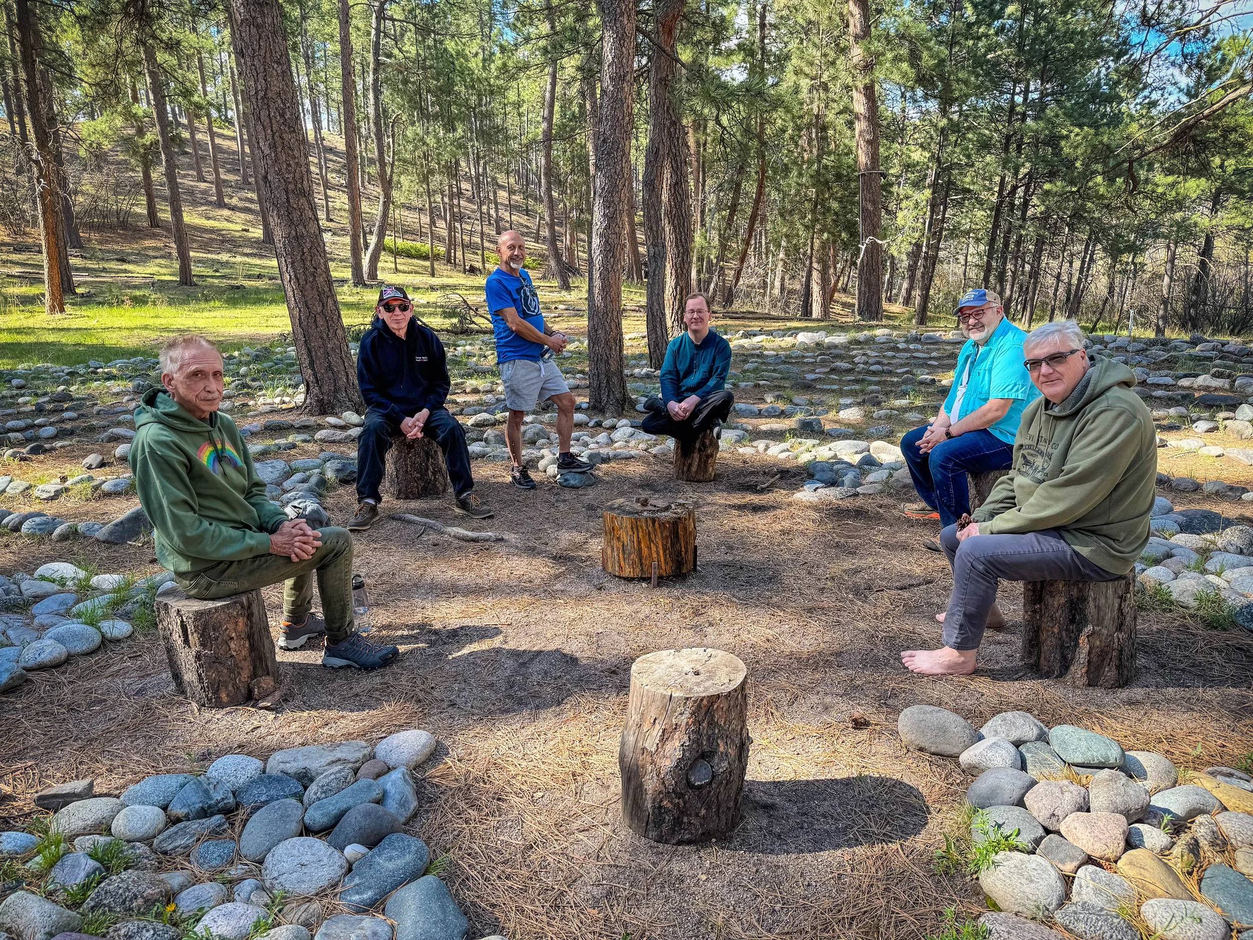 Some ManREACH Men at the Labyrinth, La Foret