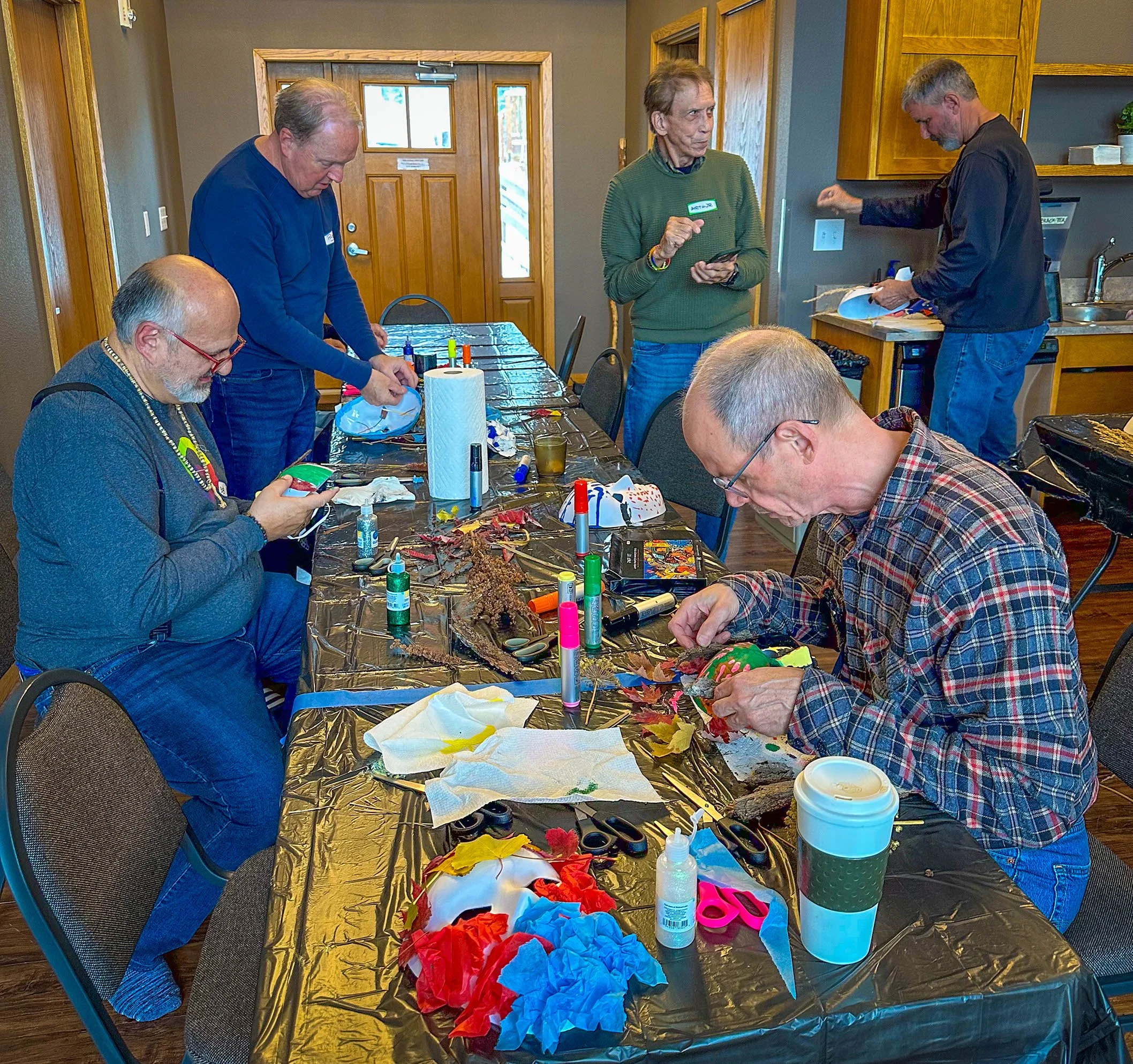 Creating Masks at the Buckhone Conference Center, October 2023