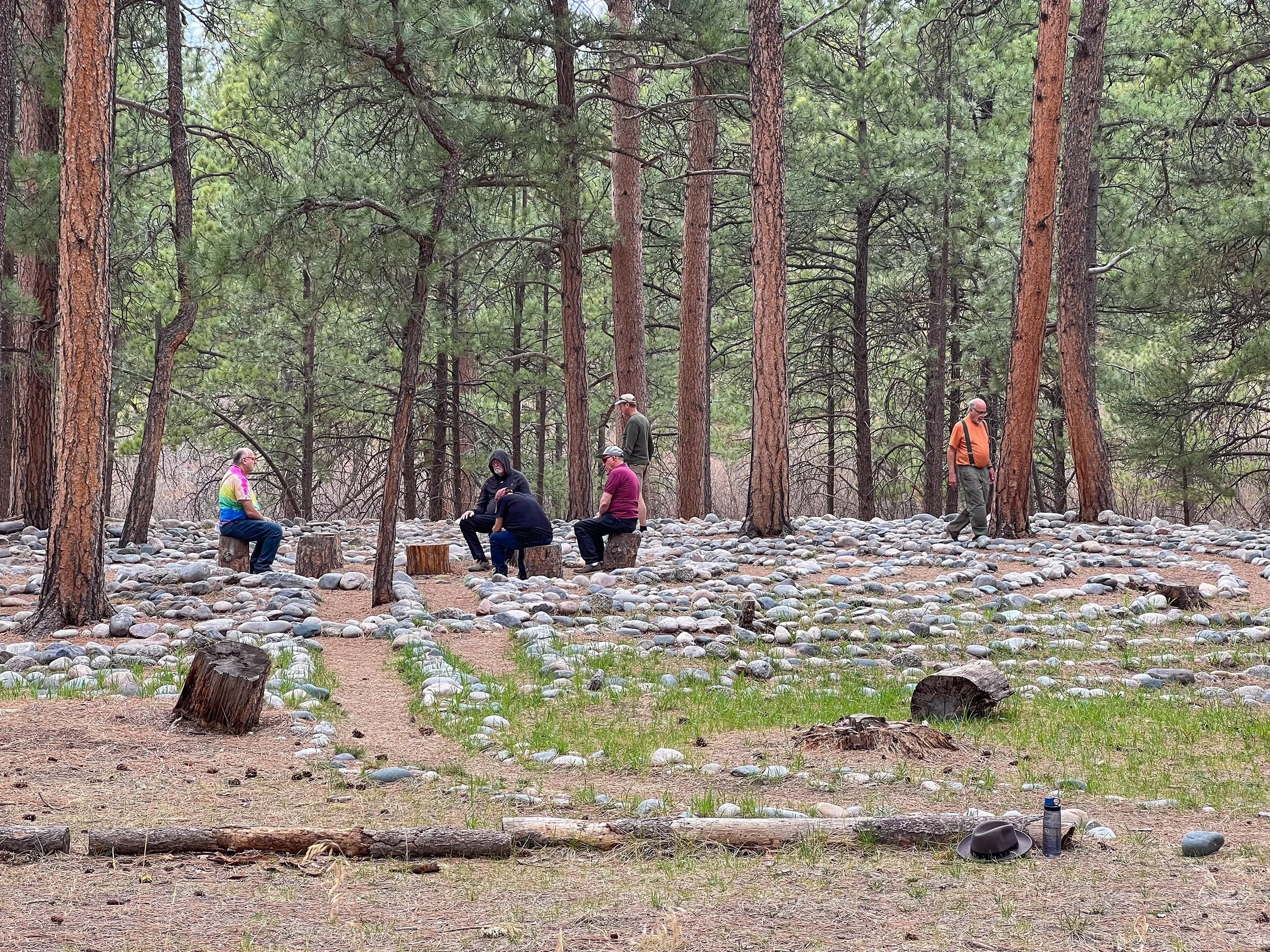ManREACH Participants at the La Foret Labyrinth