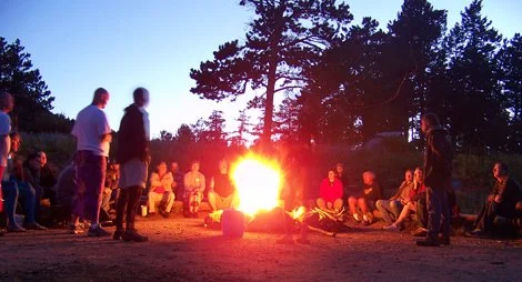 Men around a campfire