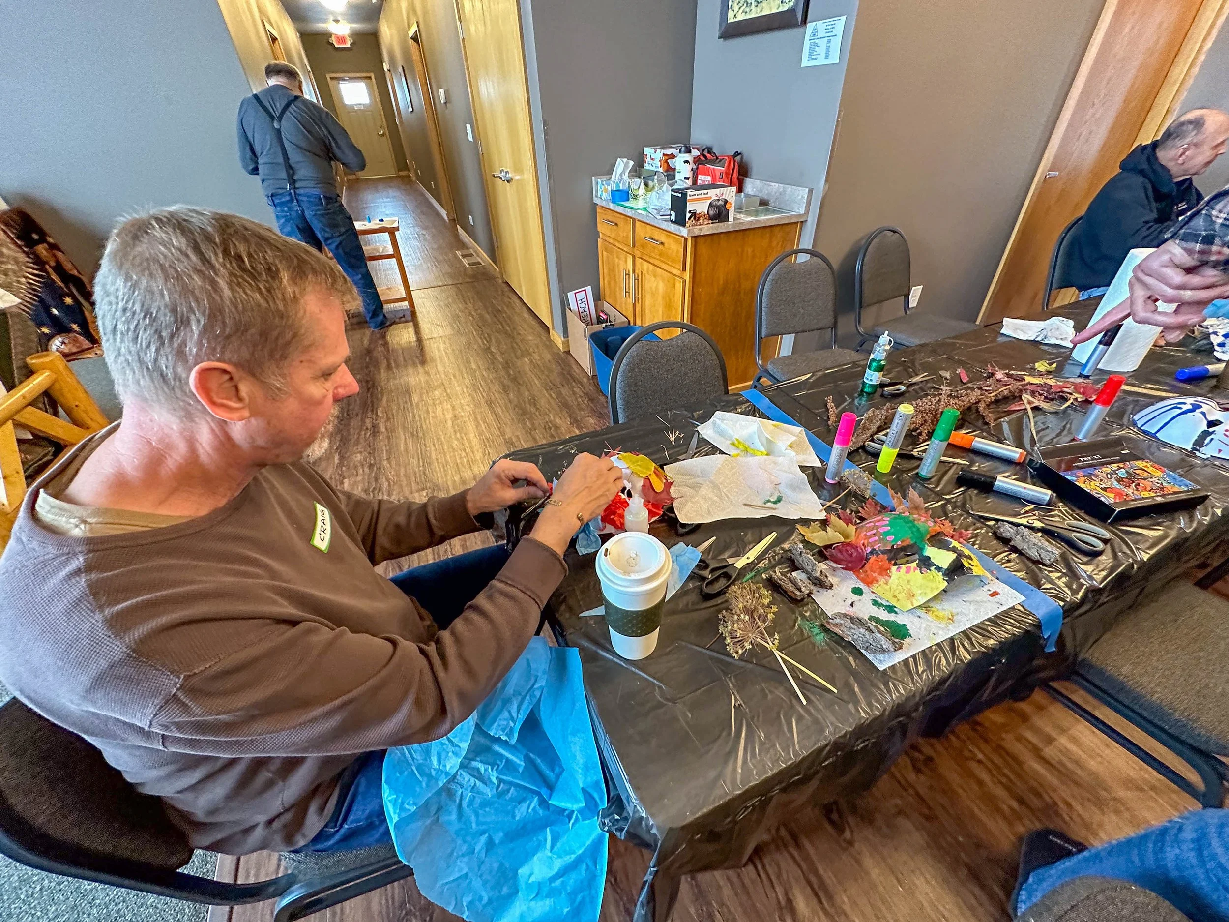 Creating Masks at the Buckhone Conference Center, October 2023