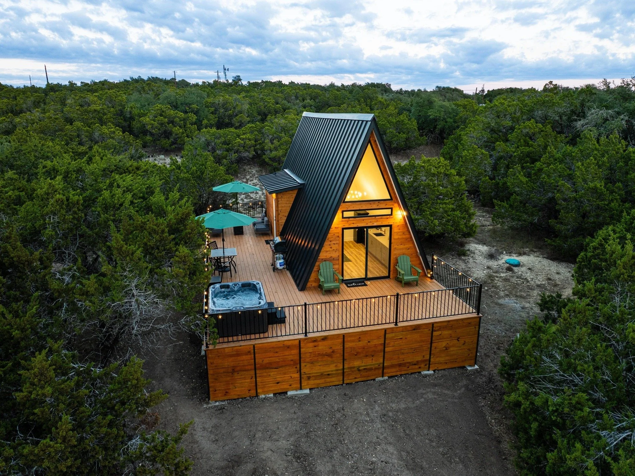 Exterior view of a-frame