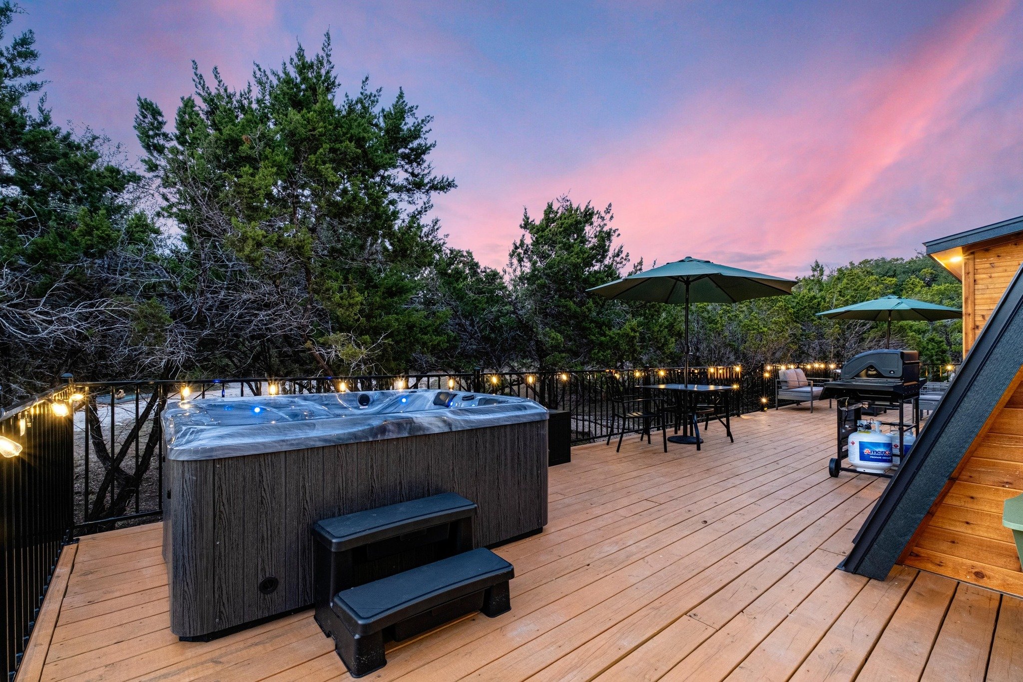 View from a-frame deck